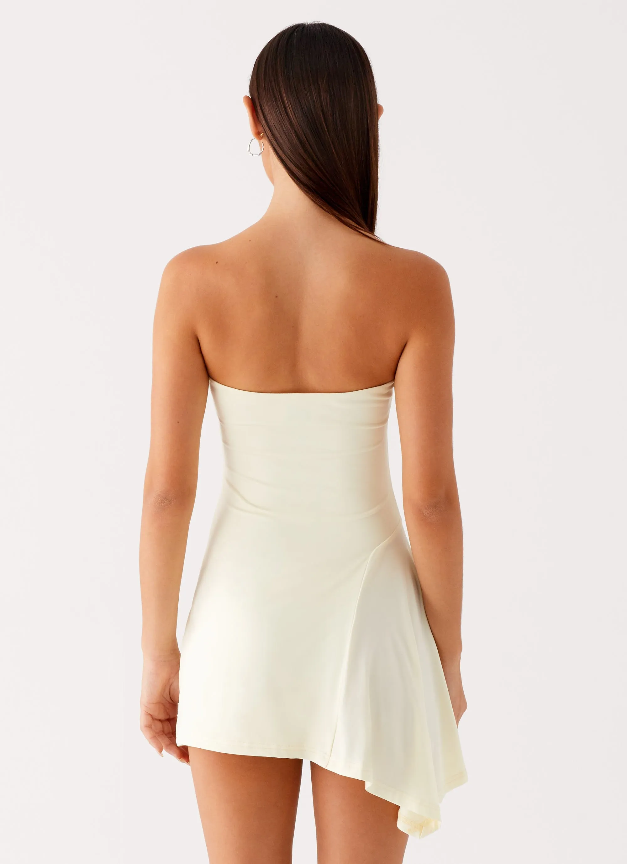 luxe feel Effortless weekend dress Sana Strapless Mini Dress - Yellow