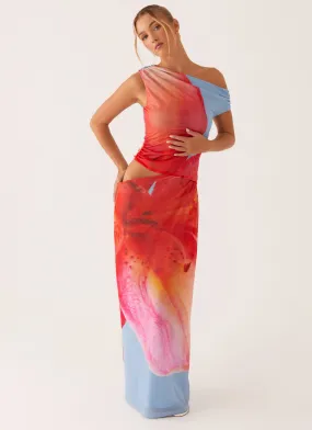 Santa Monica Maxi Dress - Blue Floral Timeless Appeal