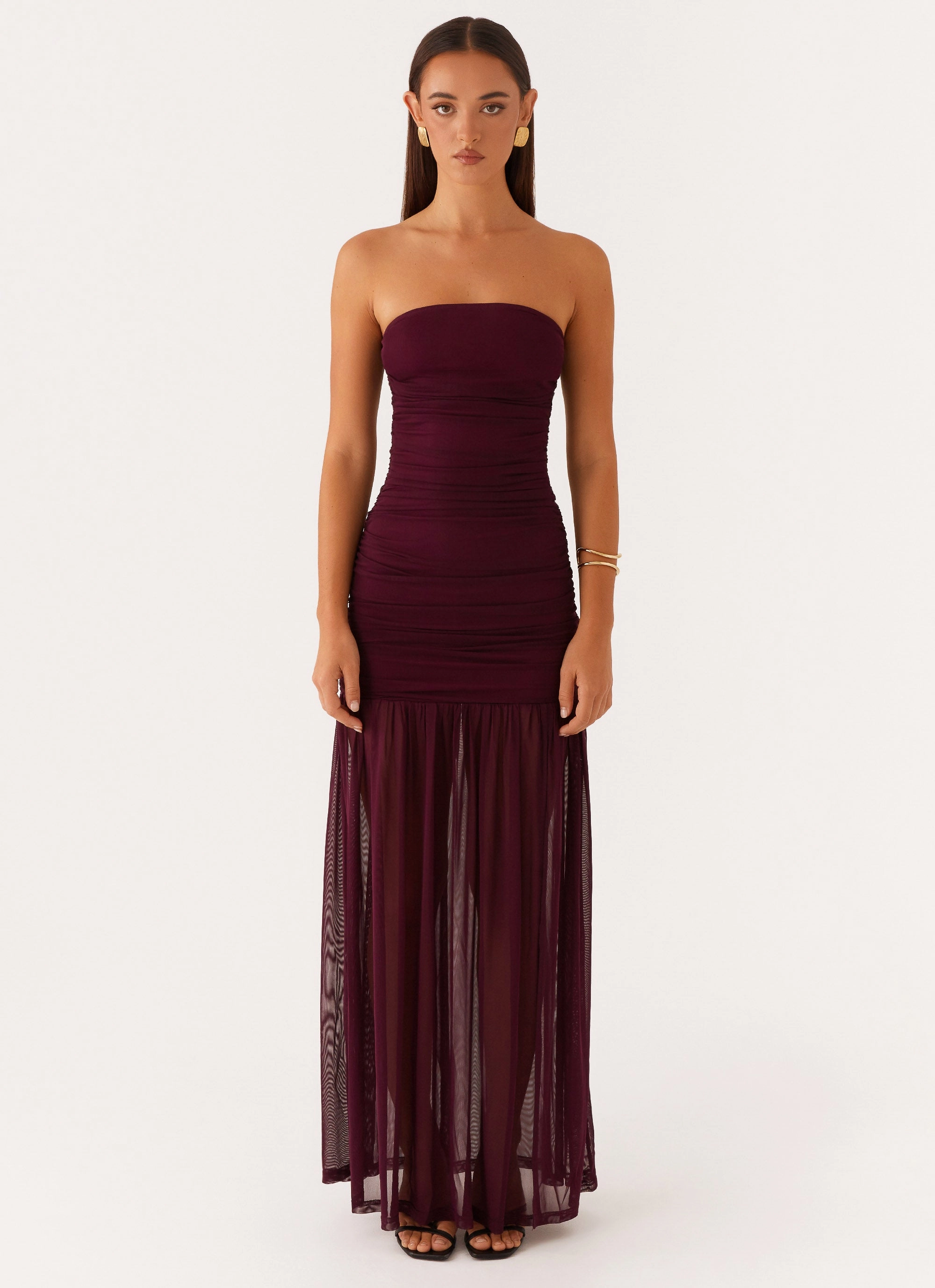 Savaya Maxi Dress - Mulberry Smooth Drape CrinkleResistantWeave
