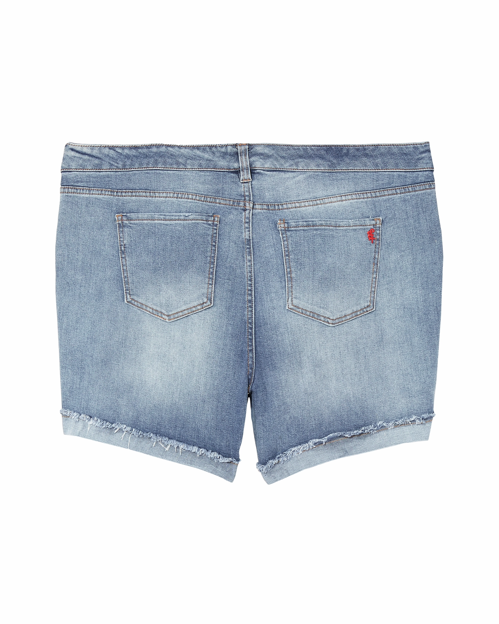 Sunnyside Distressed Short with Cuffed Fray Hem | Light Wash All Around Fit