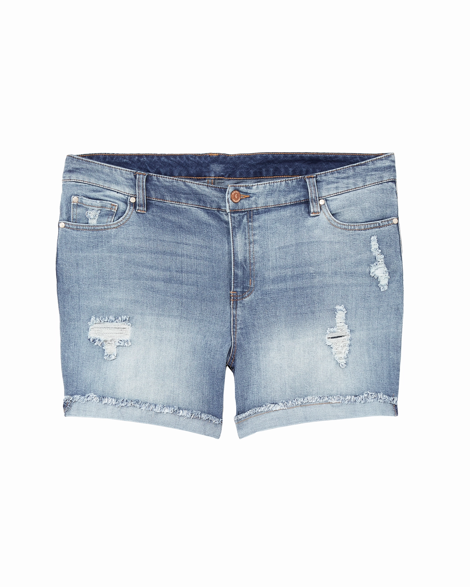 Sunnyside Distressed Short with Cuffed Fray Hem | Light Wash Comfy Home Comfort Weekend Getaway