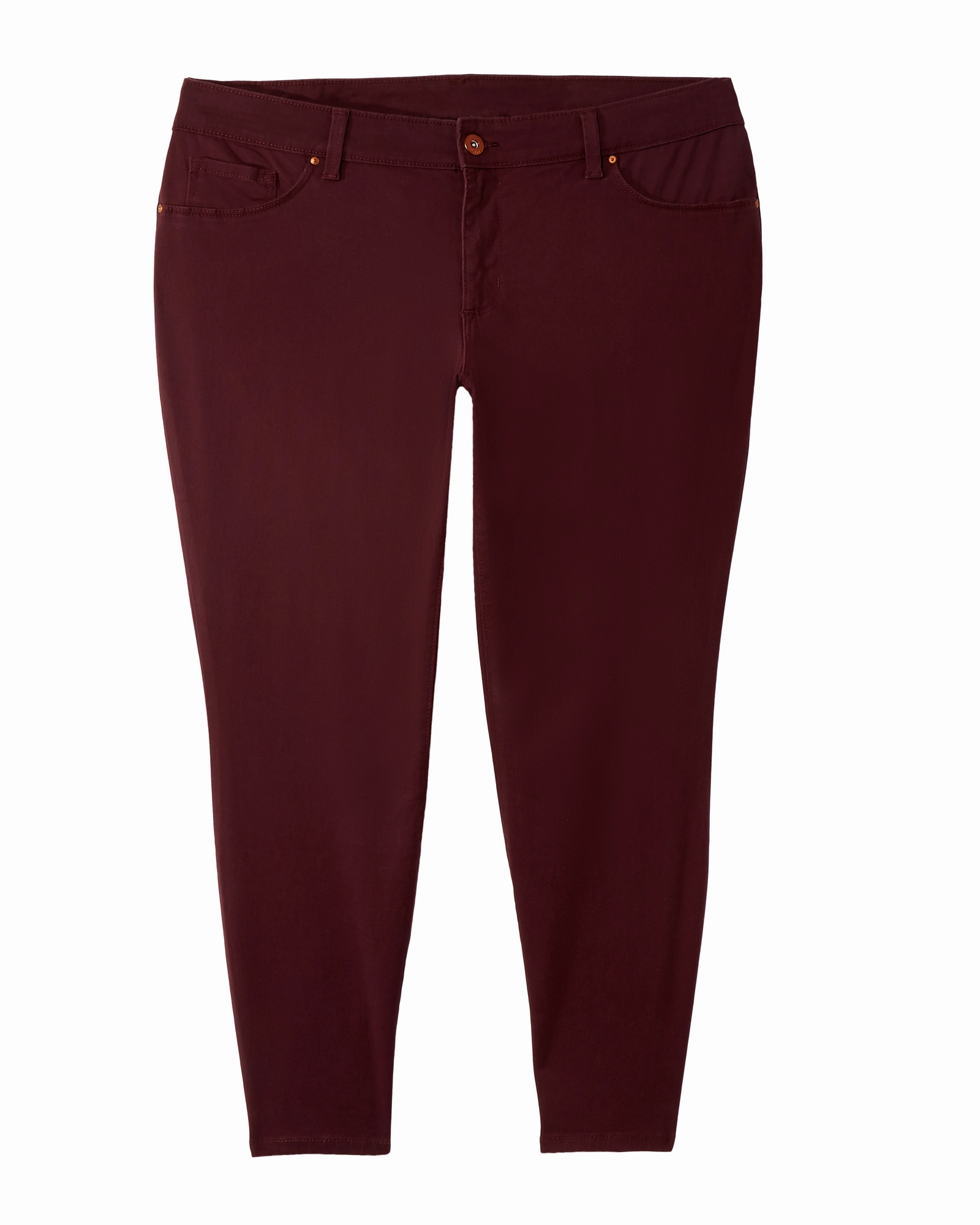 Spring Mood Brunch Outfit Formal Fit For Every Day Roni Ankle Skinny Jean | Burgundy