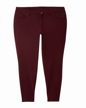 Roni Ankle Skinny Jean | Burgundy Movement Friendly