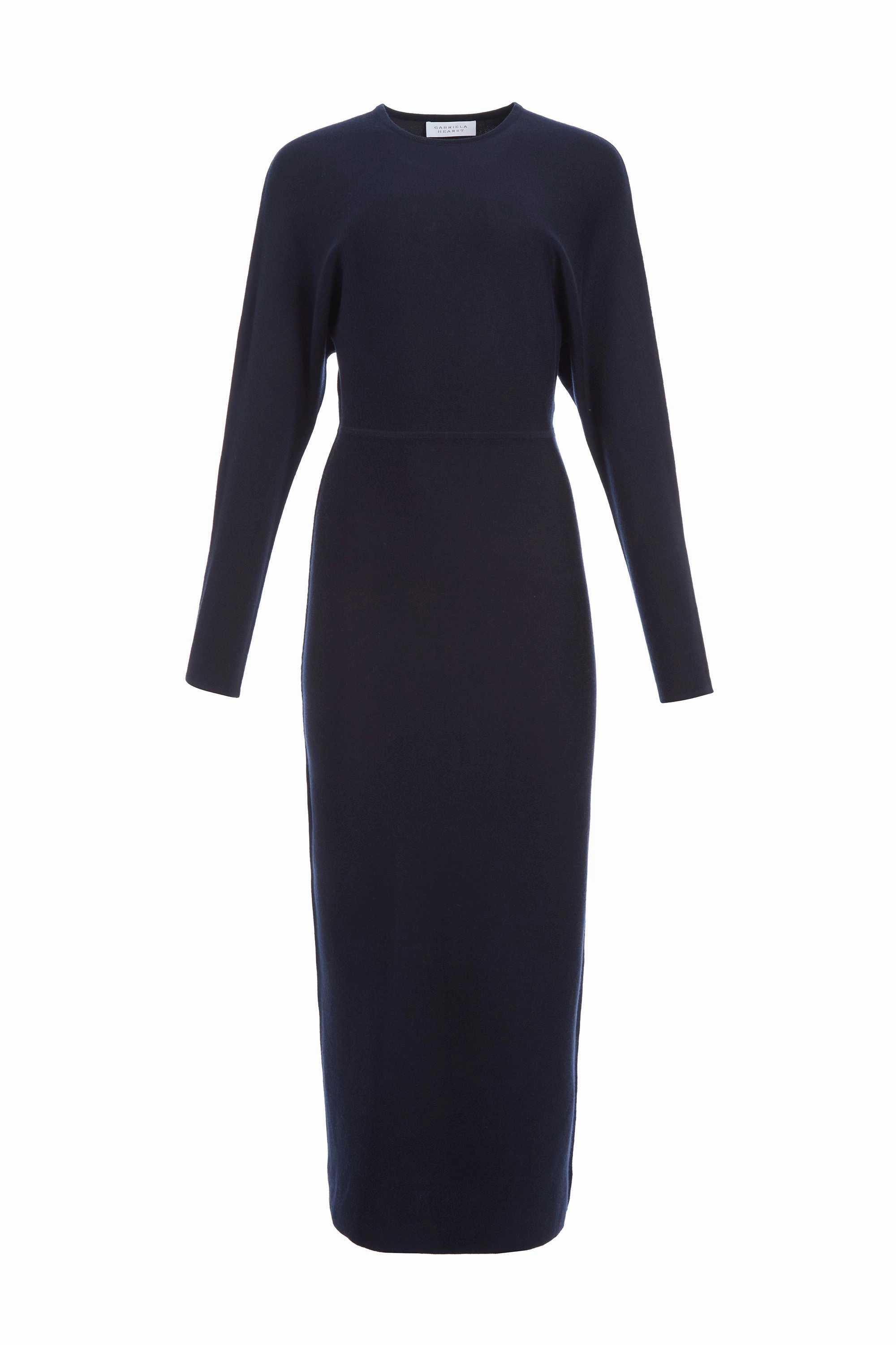 Semaine Knit Midi Dress in Navy Cashmere Silk Minimal Comfort