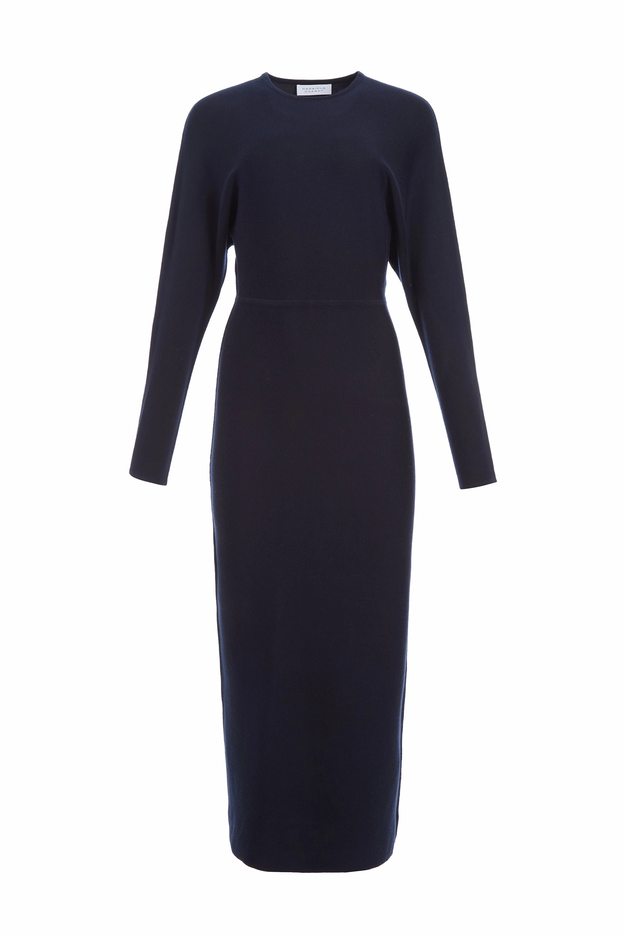 Sweater Pilling Prevention Tips Semaine Knit Midi Dress in Navy Cashmere Silk