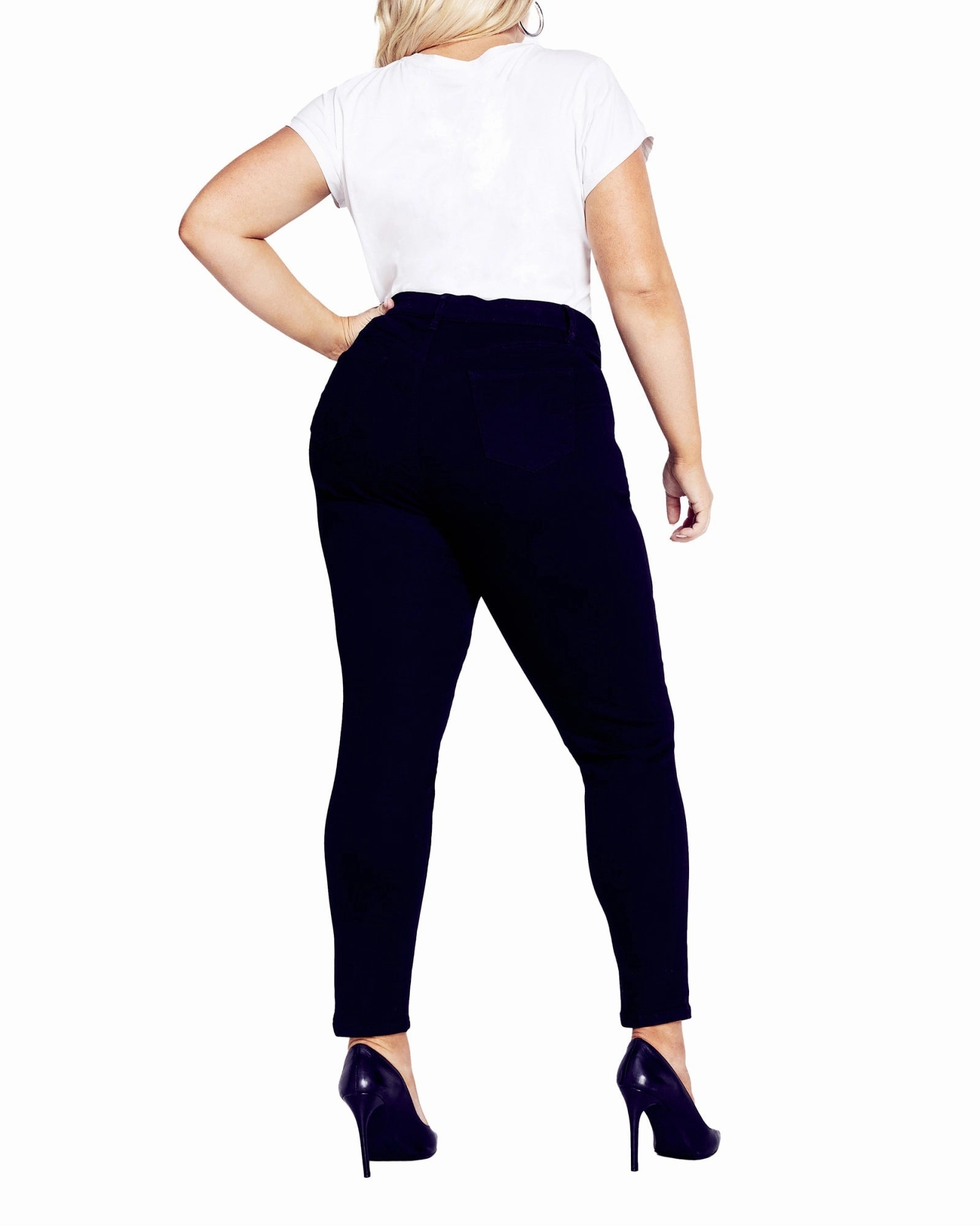 Serendipity Zip Jean | Black Minimalist Elegant Stretch Fit Denim