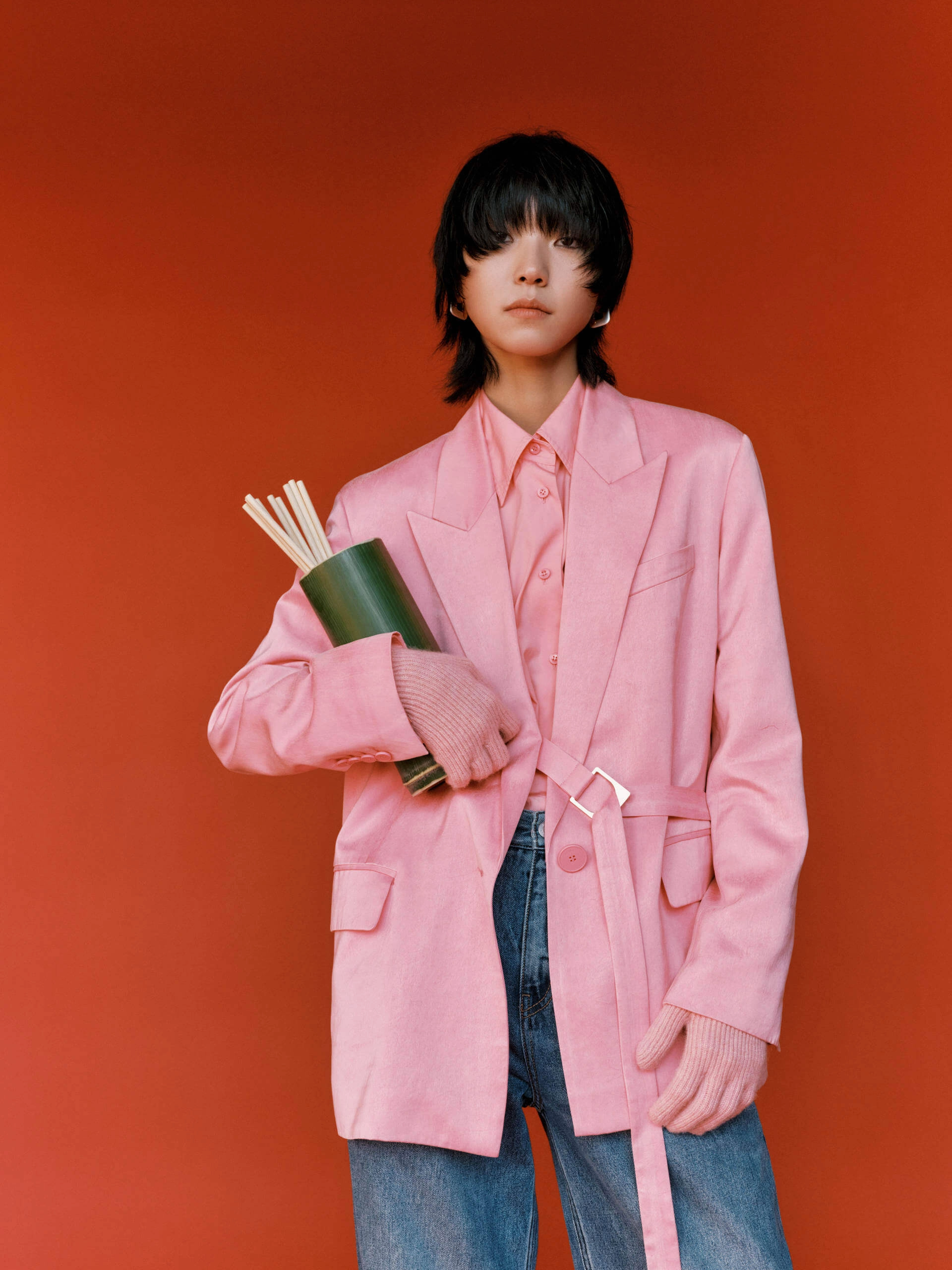 Snag Free Knit Loose Side Slit Blazer