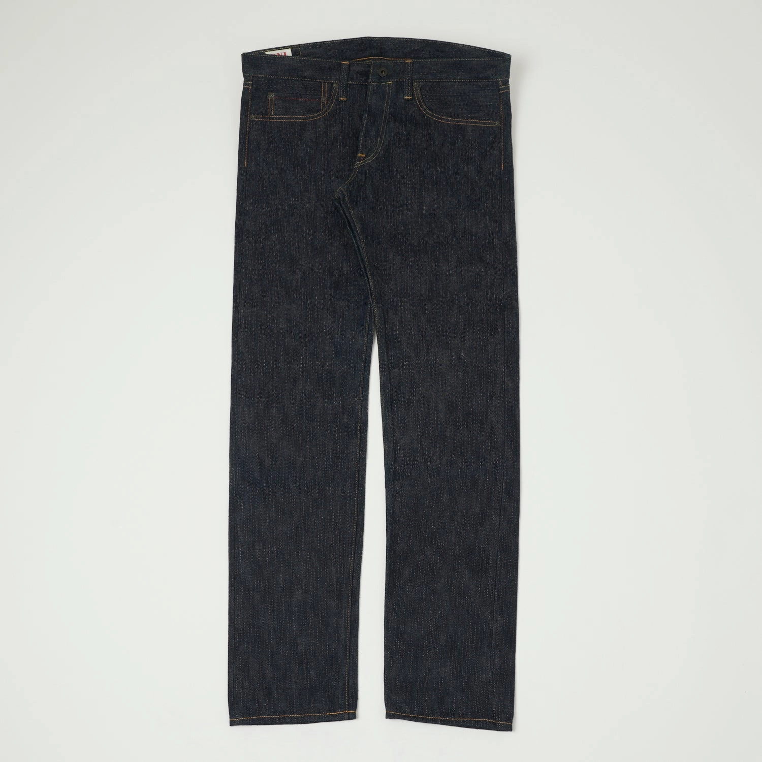 Minimalist Adult Fashion Earthy Soft ONI Denim 676 Green Cast Kihannen 16oz Slim Tapered Jean - Raw