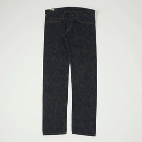 Minimalist Adult Fashion Earthy Soft ONI Denim 676 Green Cast Kihannen 16oz Slim Tapered Jean - Raw