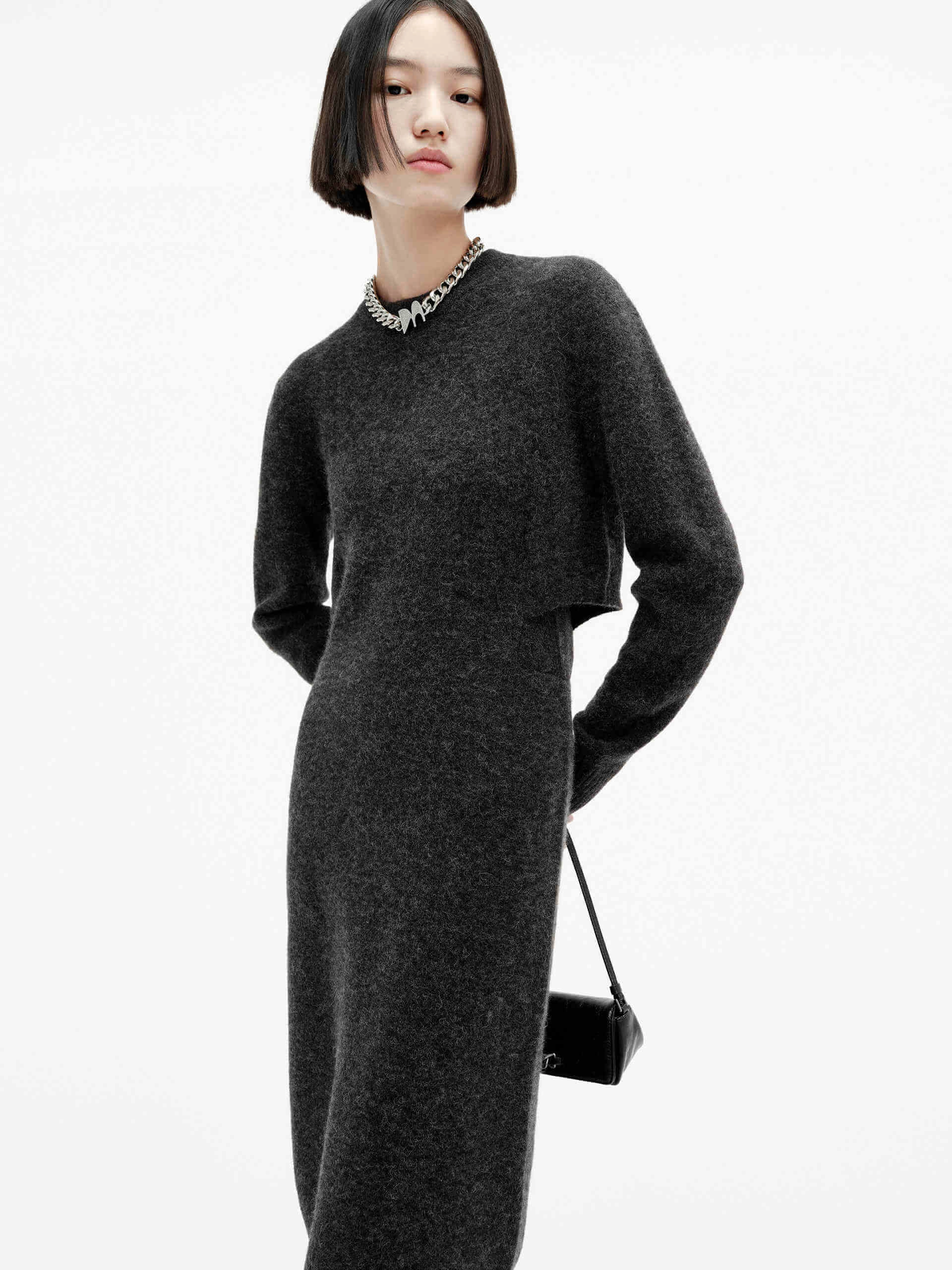 Cloud Light Playful touch Cutout Waist Mid Dress