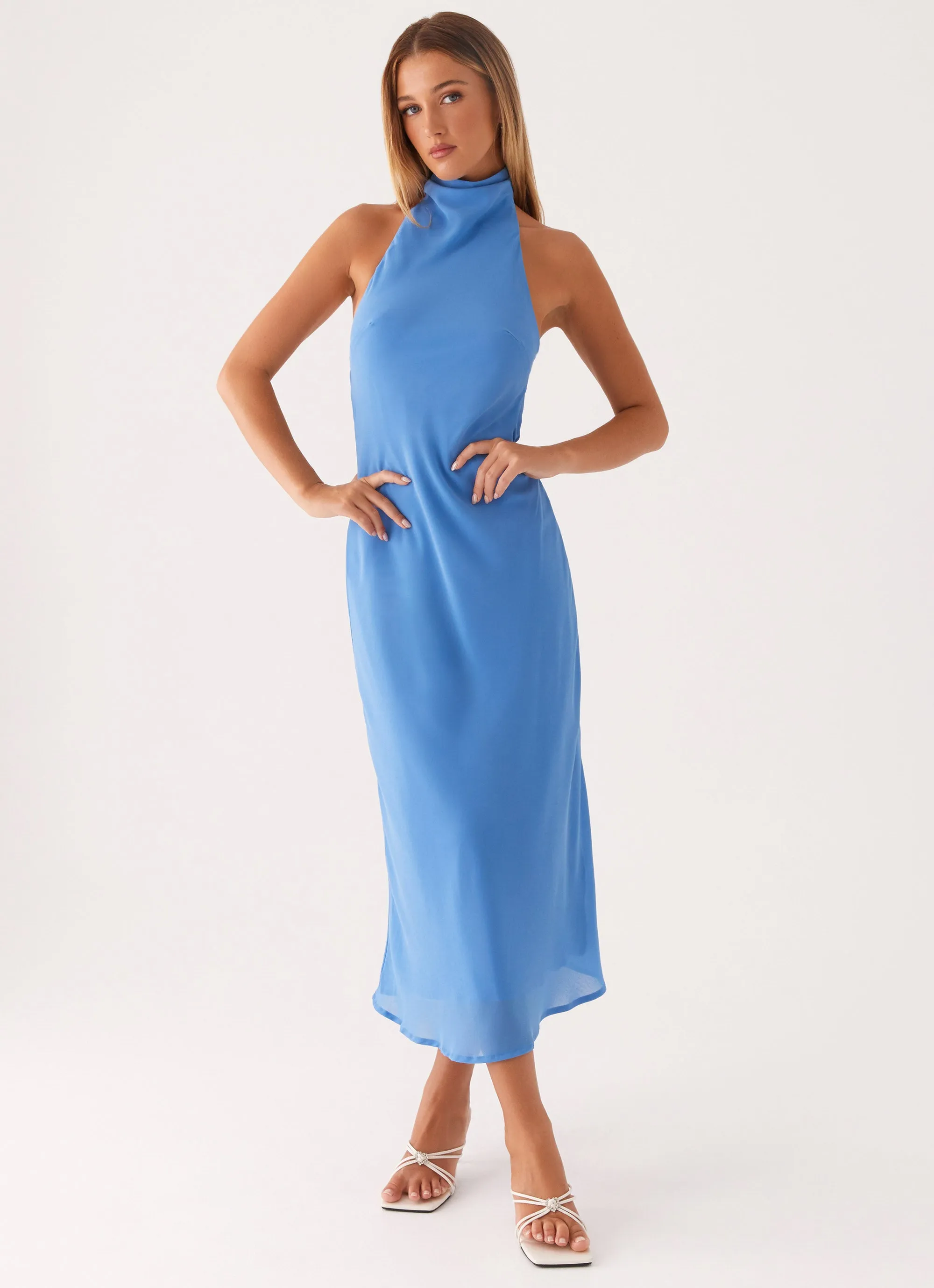 Live Soft Timeless Design Shelly Midi Dress - Azure