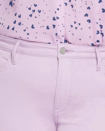 Leisure Ready Comfortable Fit Design Sheri Ankle Fray Jeans | Mauve Mist