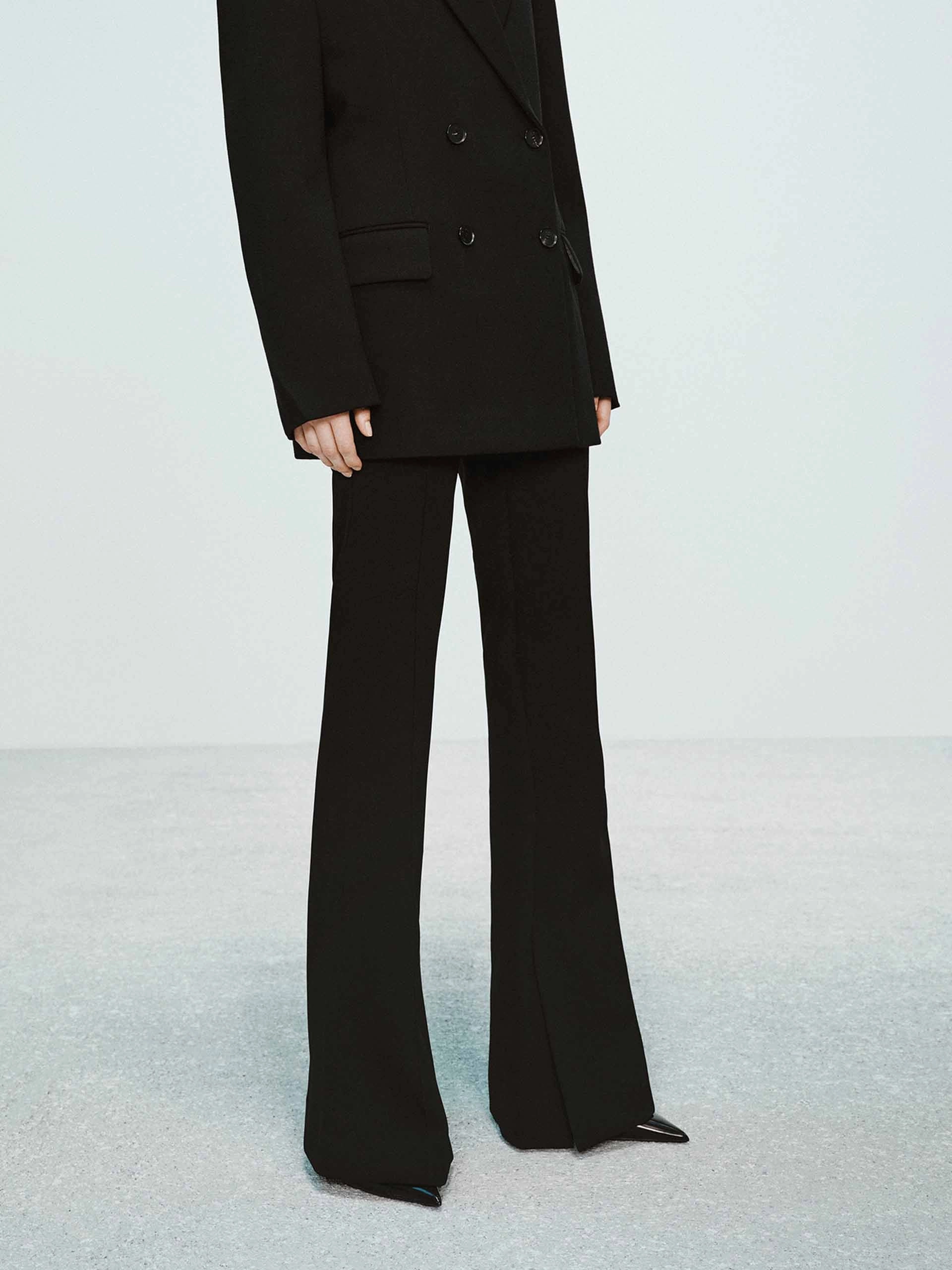 Side Slit Flares Pants Stretch Fit Wear Abrasion Resistant Panels