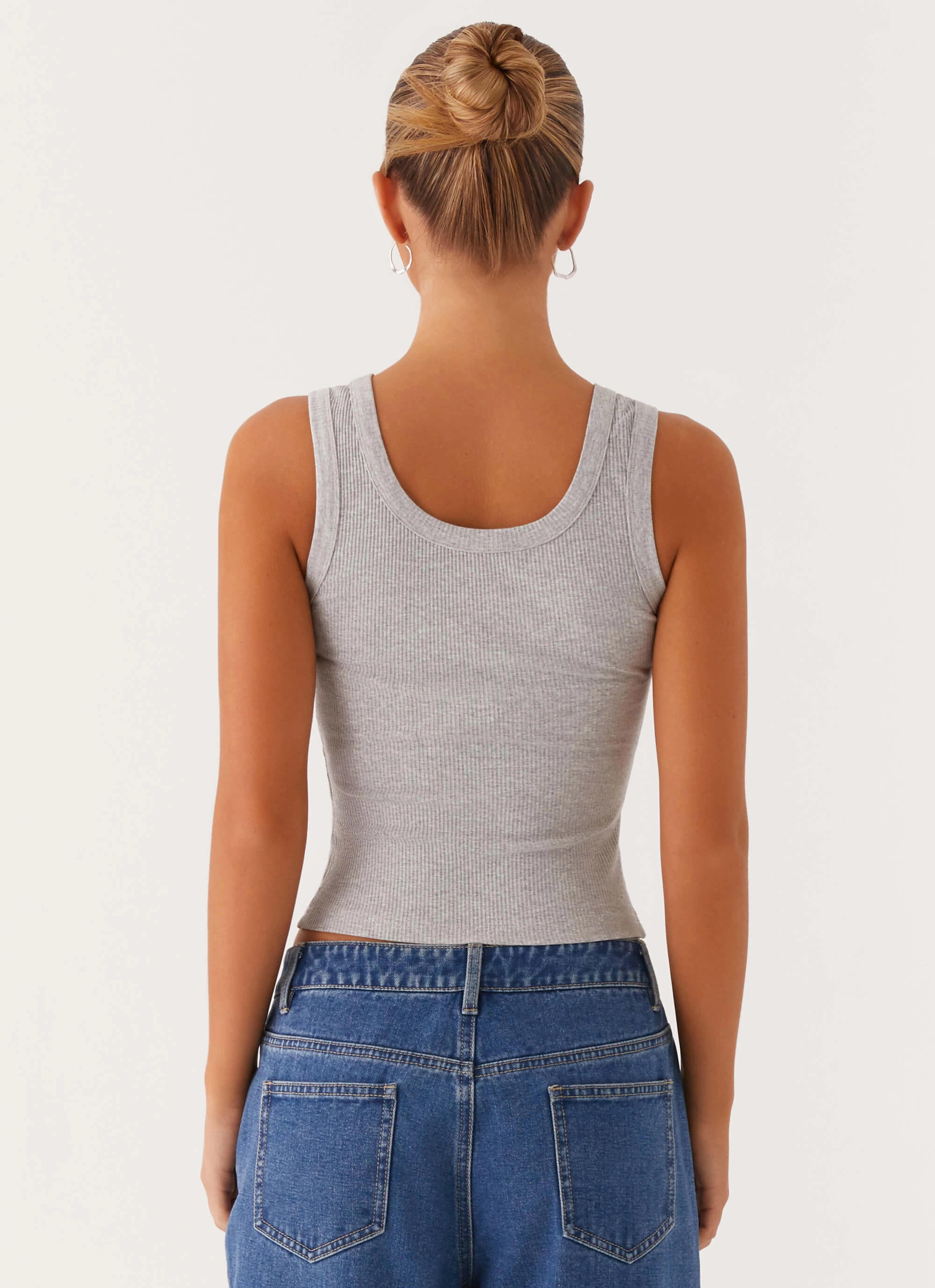Signature Tank Top - Light Grey Marle Visible