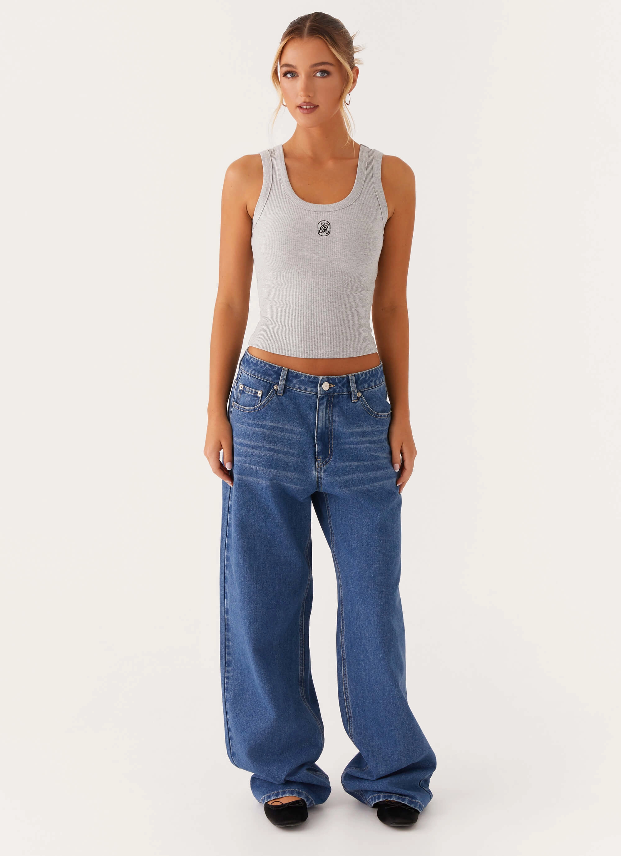 Resource - efficient purchase Signature Tank Top - Light Grey Marle