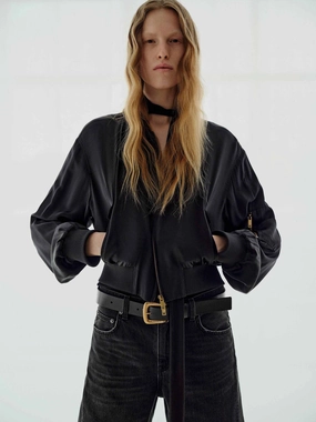 Silk Blend Cropped Jacket Sport Comfort Finance