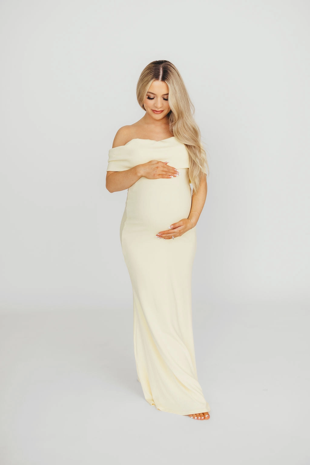 Semi Fit Monroe Dress in Butter Yellow - Bump Friendly