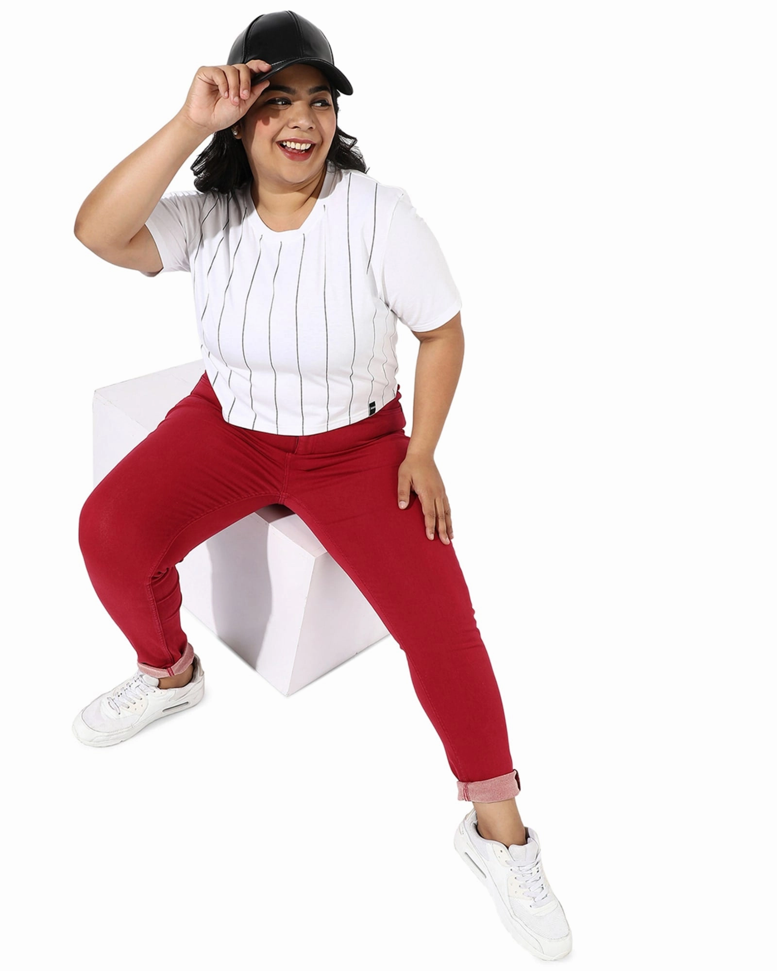 Chill Vibes Everyday Classic Wear Comfy Maroon Skinny Jeans | Red