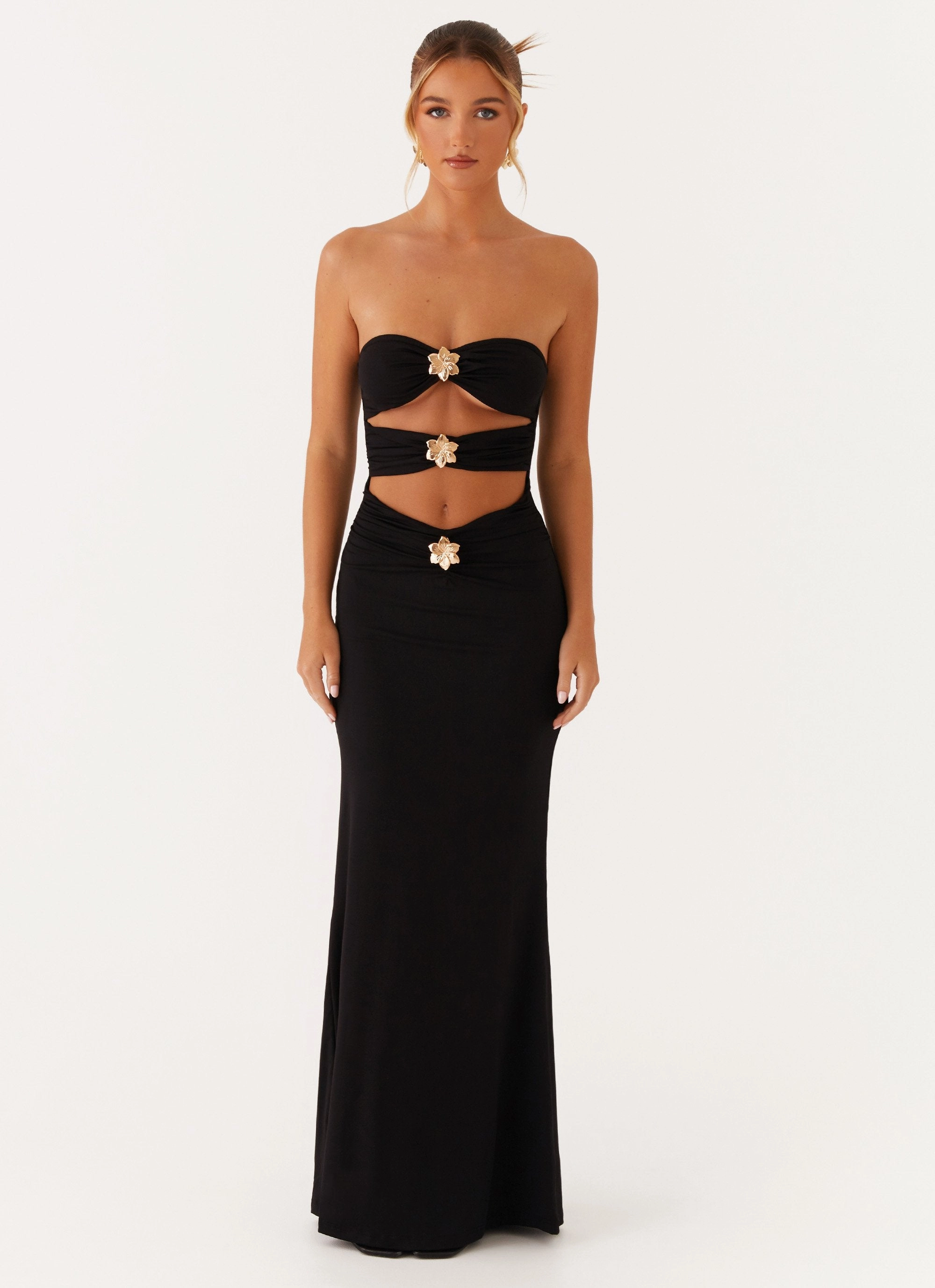 Save Me Maxi Dress - Black Perfect Waistband