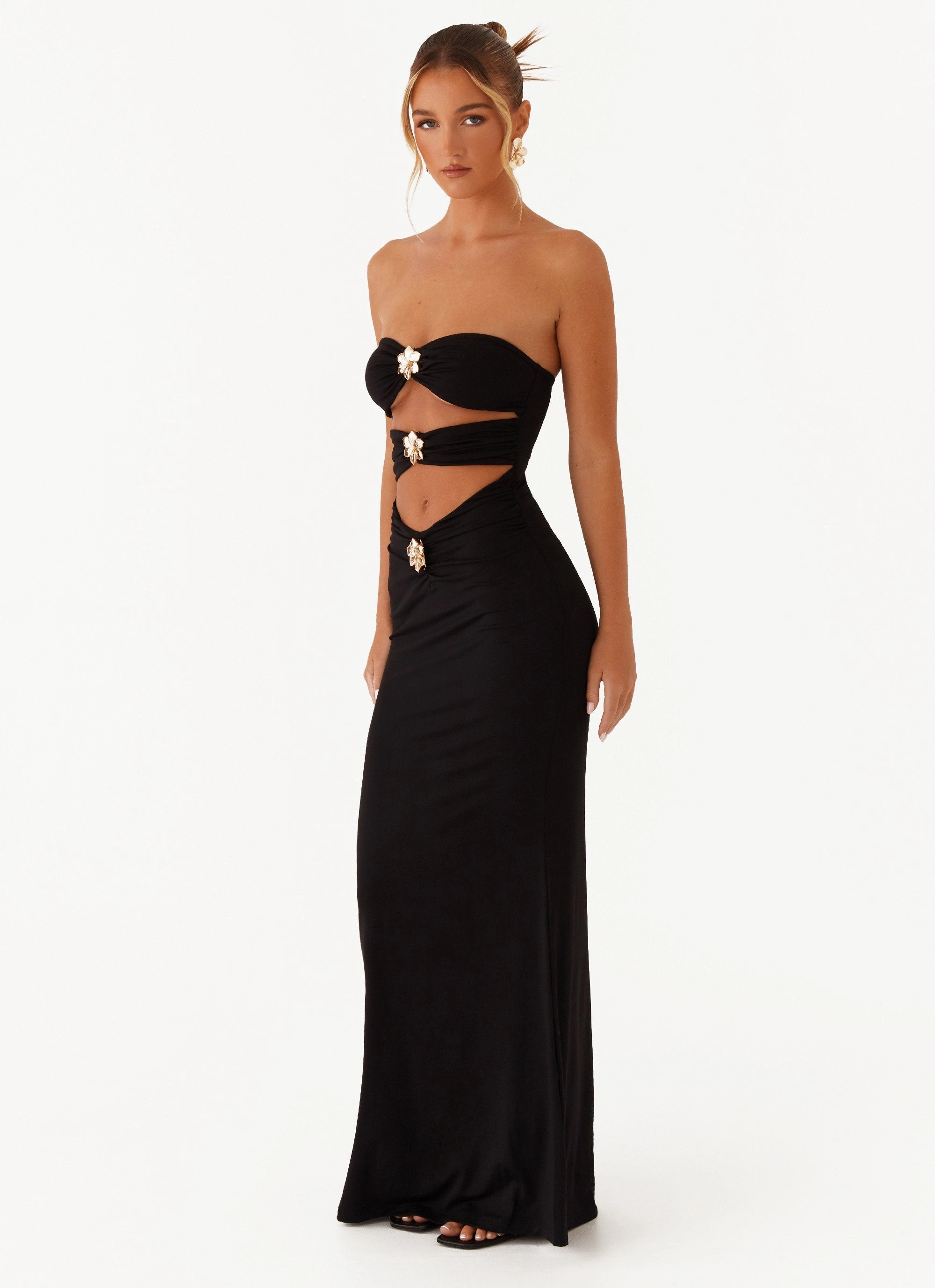 Dainty Finish Save Me Maxi Dress - Black