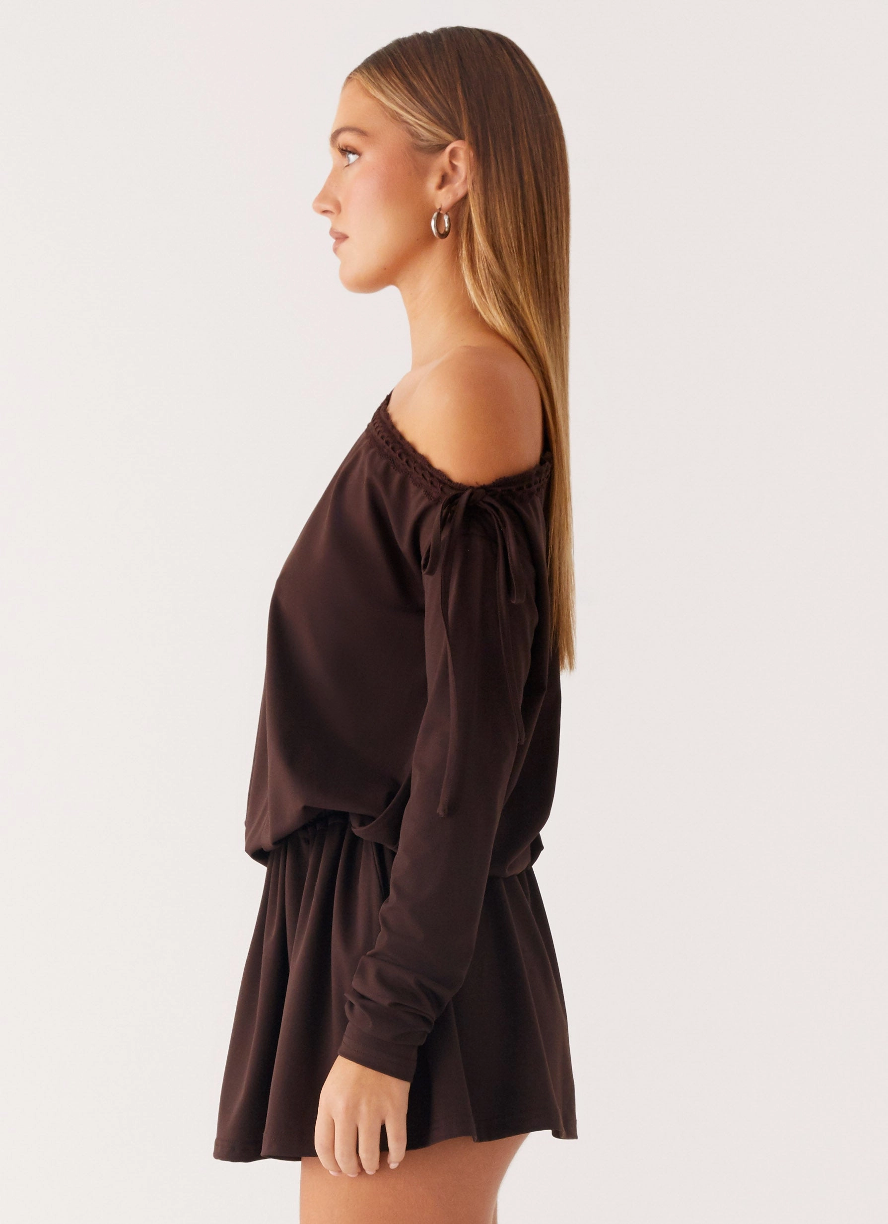 Zinnia Mini Dress - Chocolate Seasonal Essential Street Motion