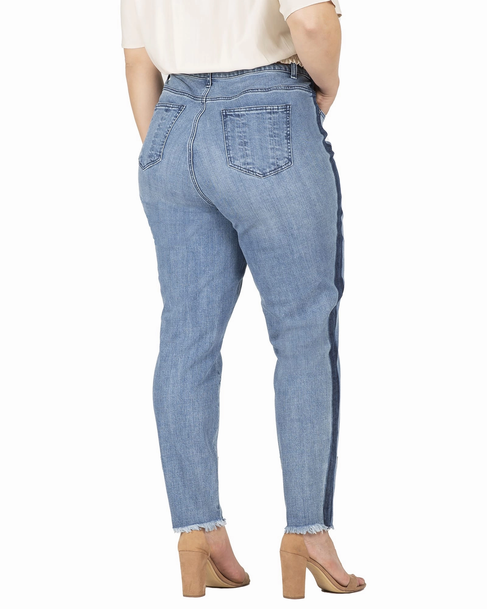 Rebecca Striped Jeans | 3215 Shadow Elegant Formal Minimalist Style Festival Outfit Loose