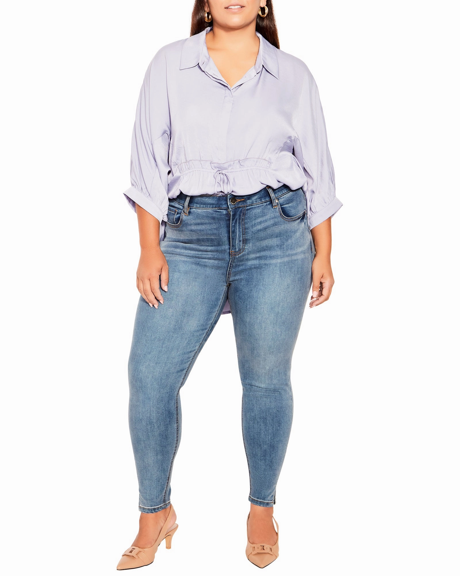 Visionary Split Hem Skinny Jean | Light Wash Festival Outfit Comfy Artist Vibe Must Have Wear