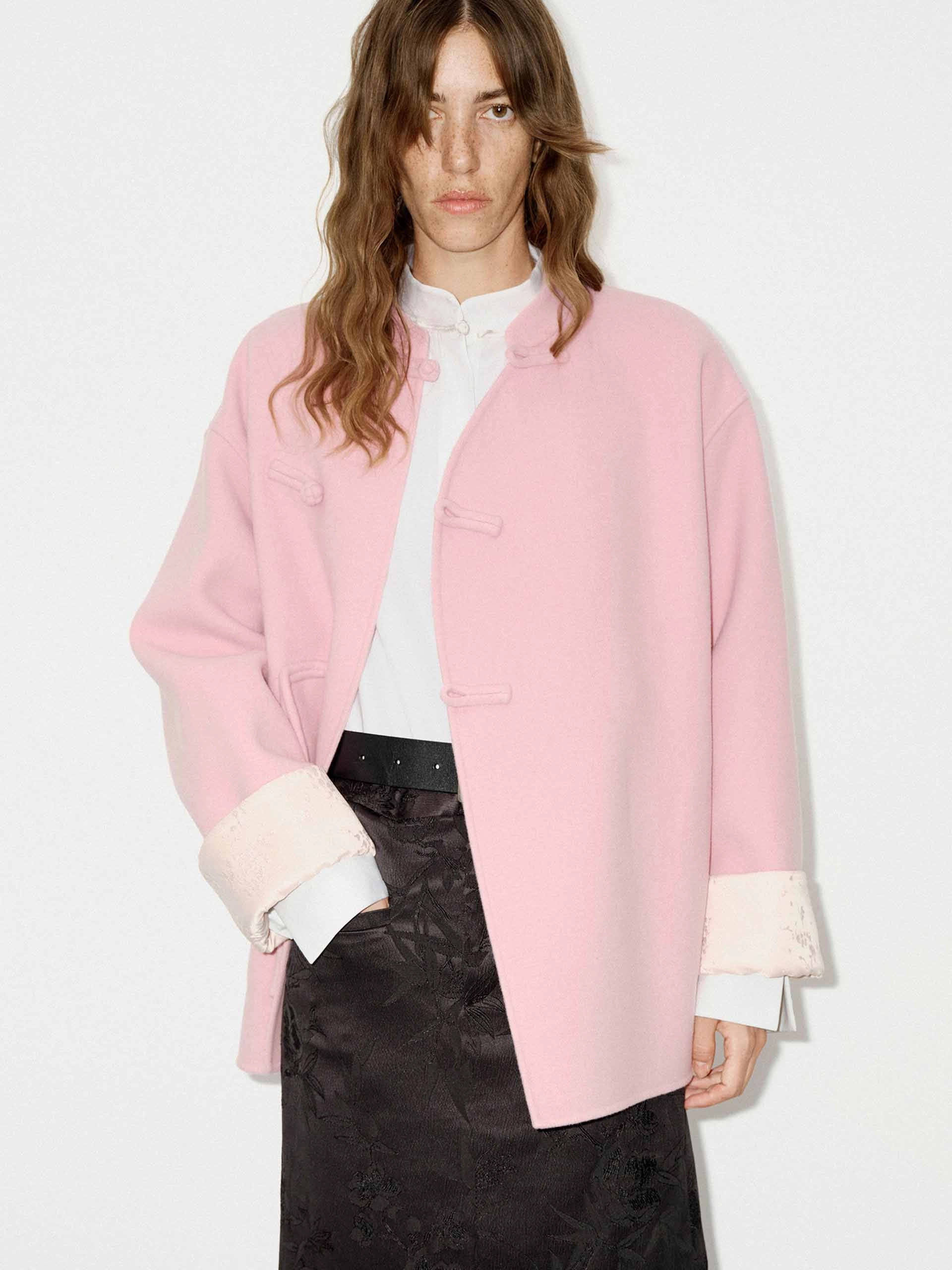 Simple Look Thick Insulation Double Face Loose Coat