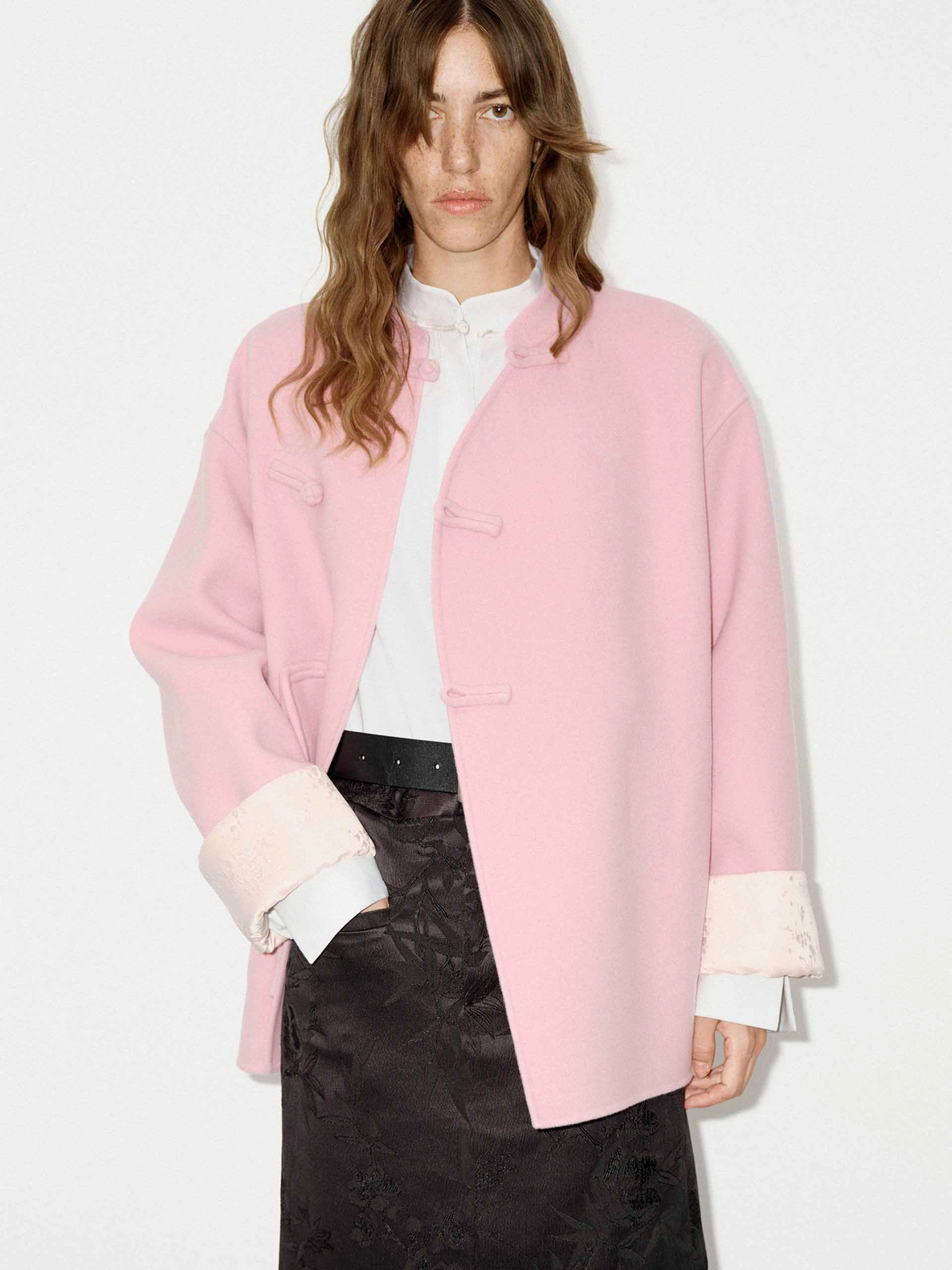 Double Face Loose Coat Casual Staple Convertible Collar