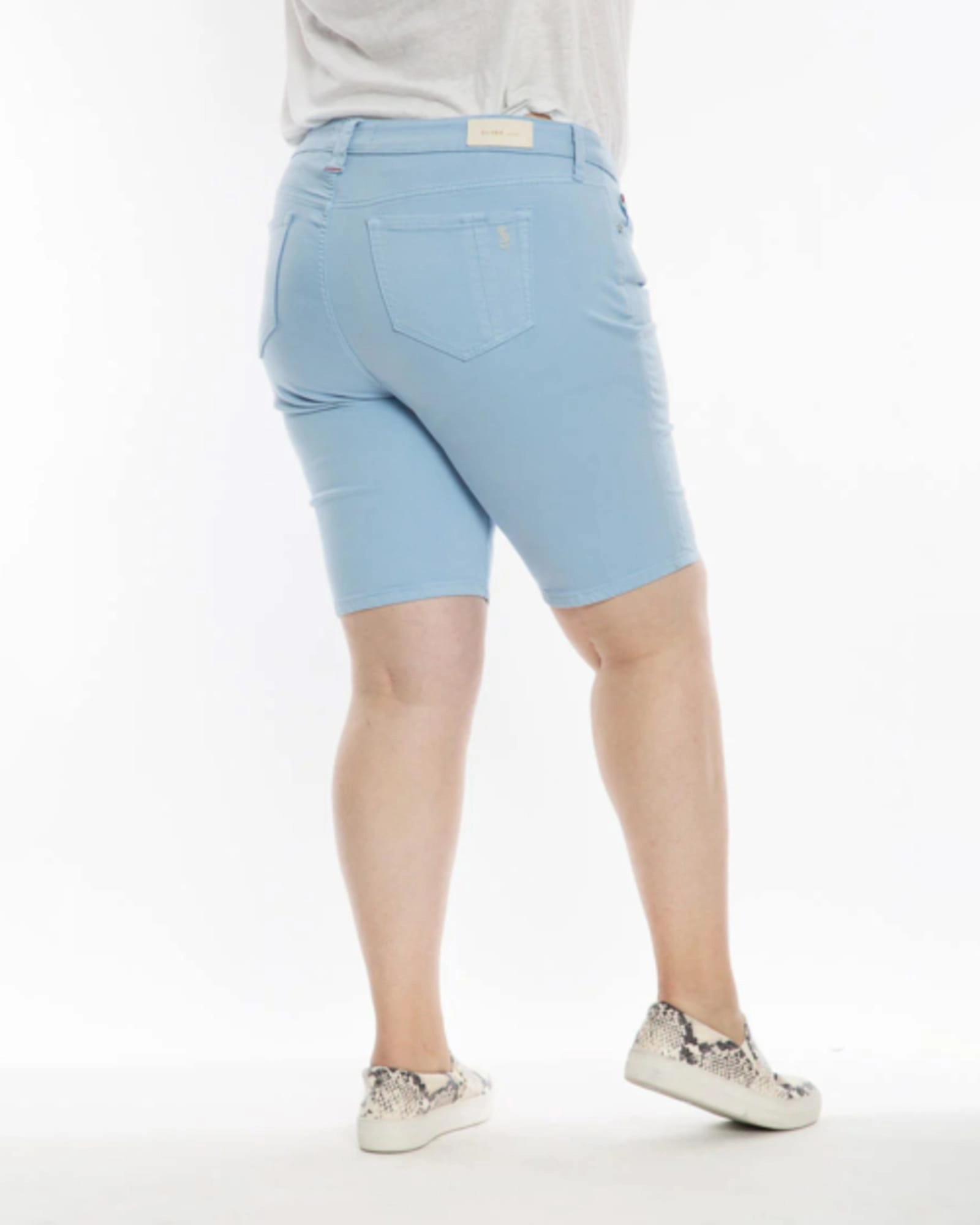 Haley Mid rise Bermuda | CERULEAN Clean Lines Standard Piece