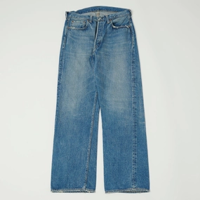 Smooth Lightweight Festival Outfit Urban Explorer Full Count 0105HA Patched 13.7oz Wide Straight Jean - 'Dartford' Wash
