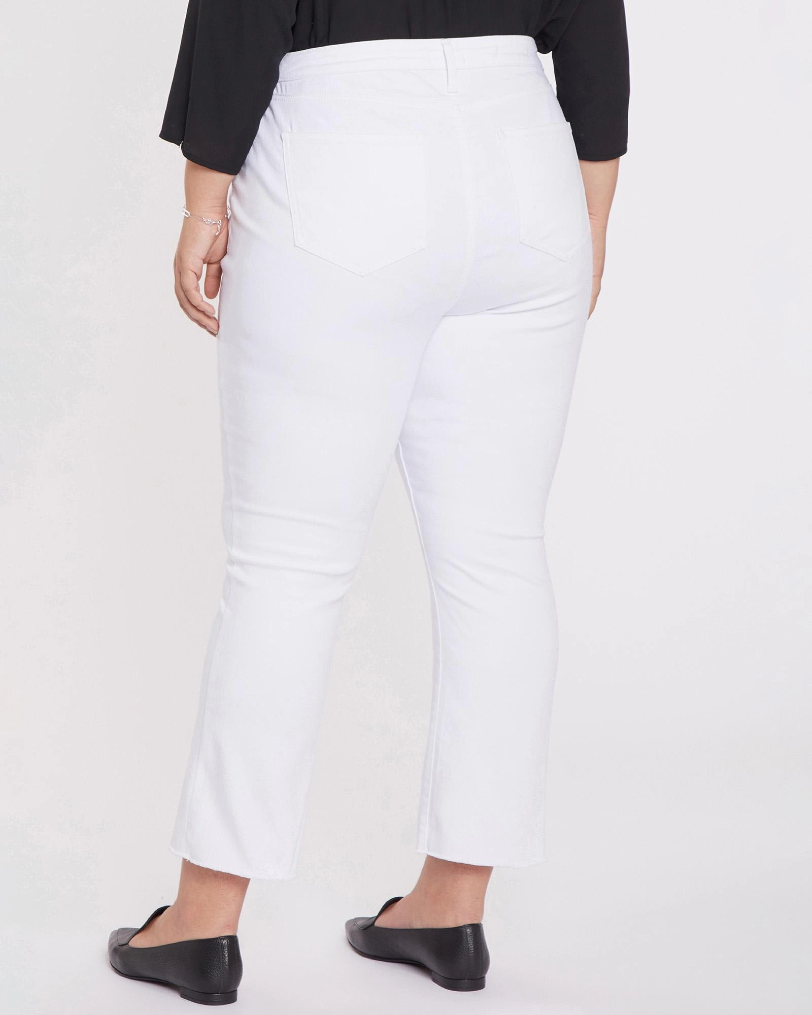 Smooth Breathable Stretch Classic Gym Ready Slim Bootcut Ankle | Optic White