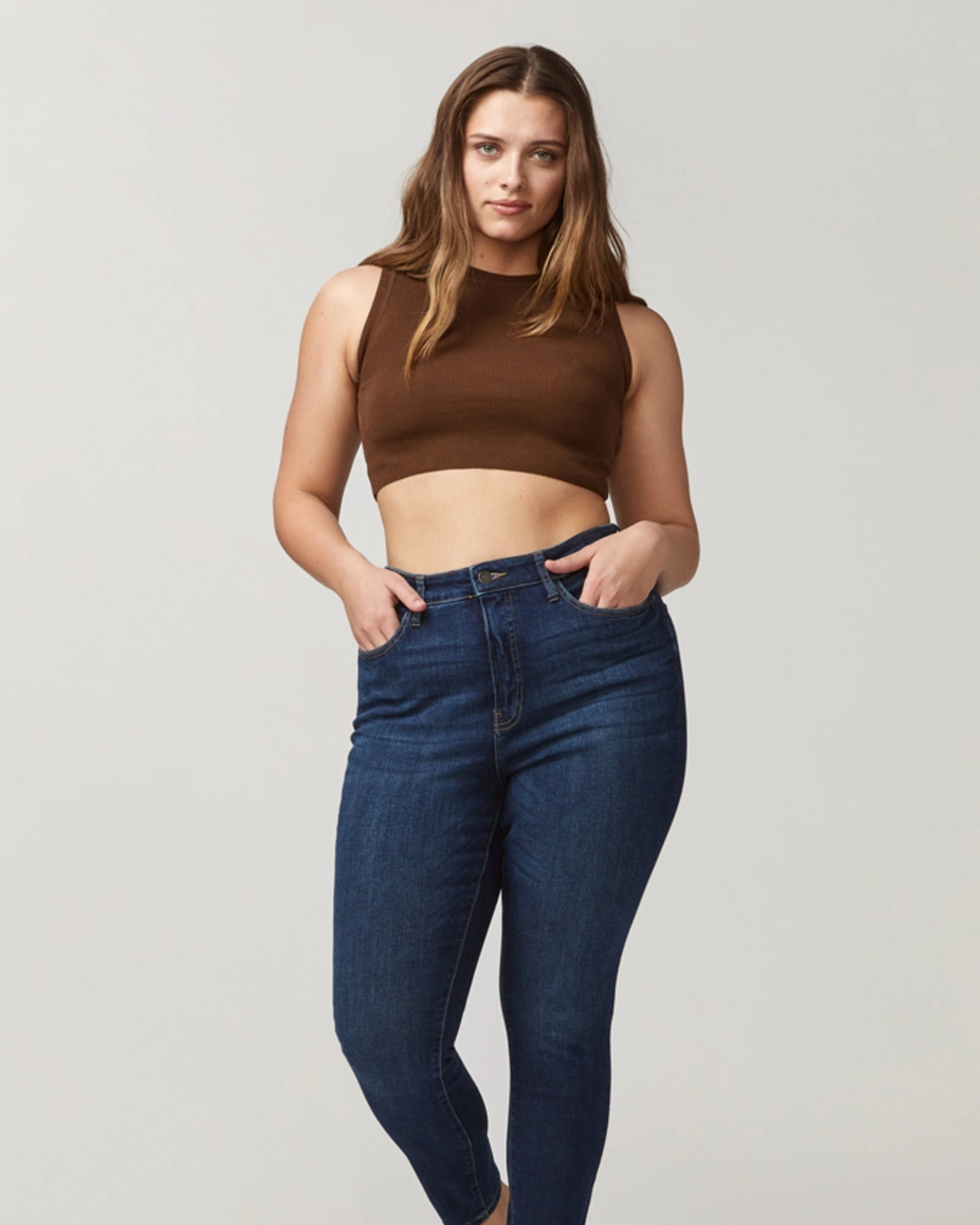 Maxine High Rise Skinny Jean | Dark Wash Fade Resistant Wash Stylish Sunny Vibes