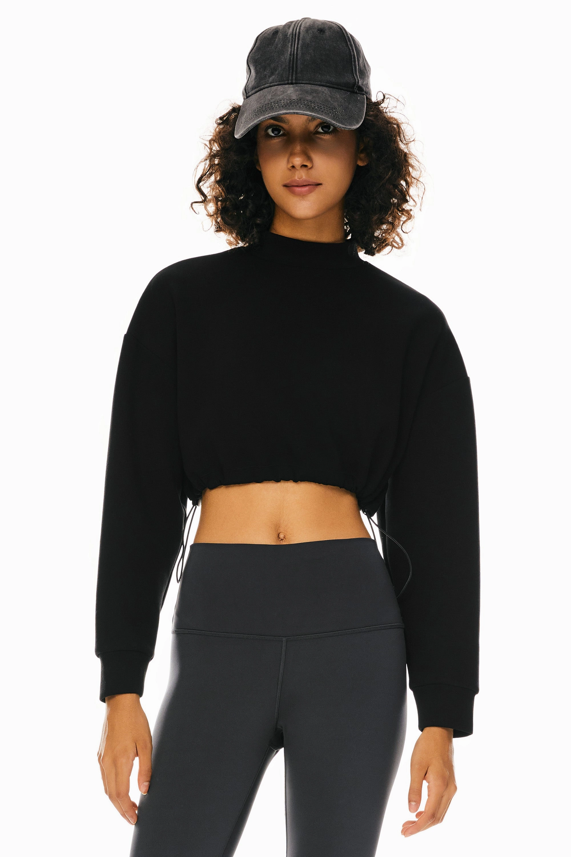 Masculine style Cropped Casual Sweatshirt