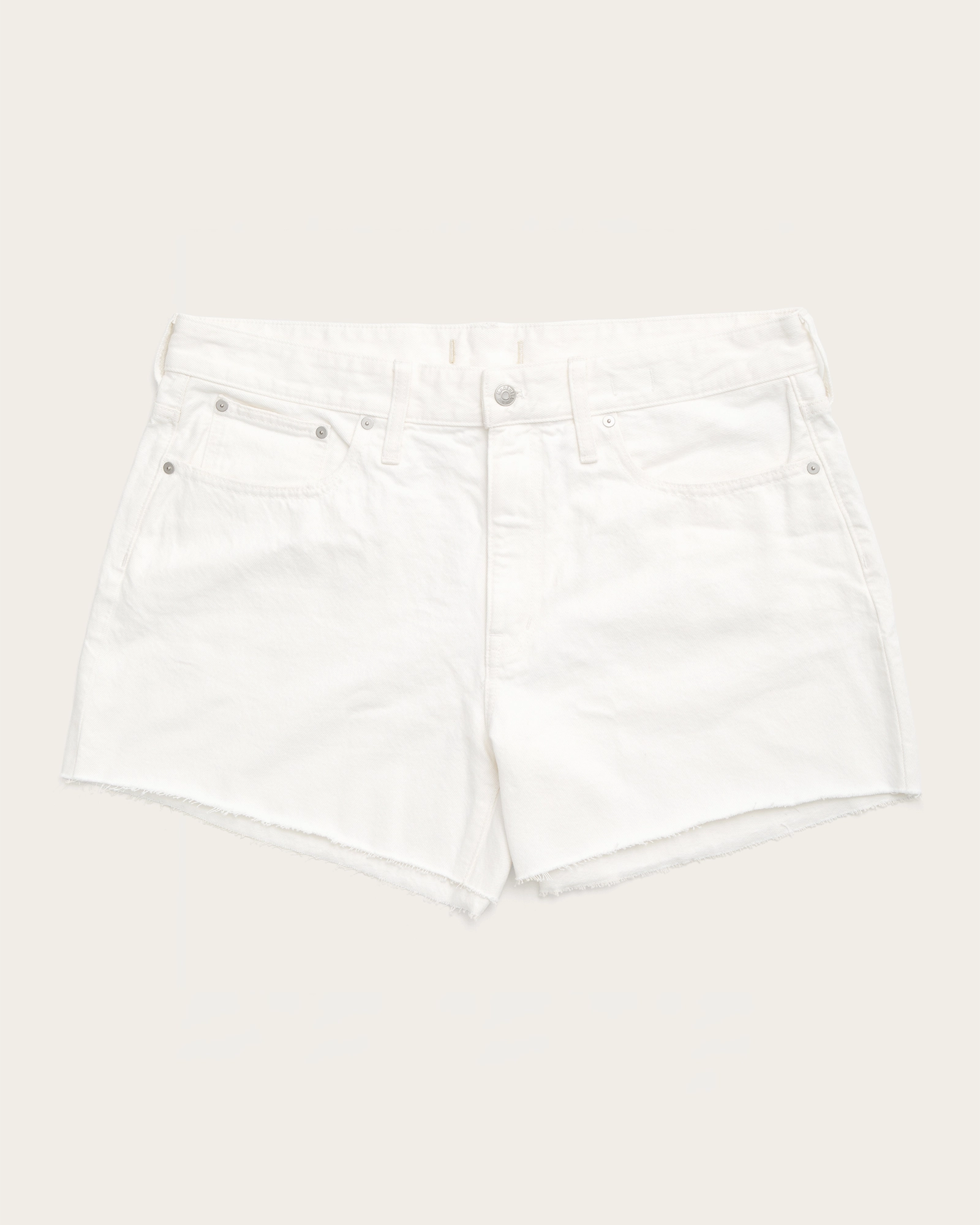 Relaxed Frayed Hem Boy Short | White Street Inspired
