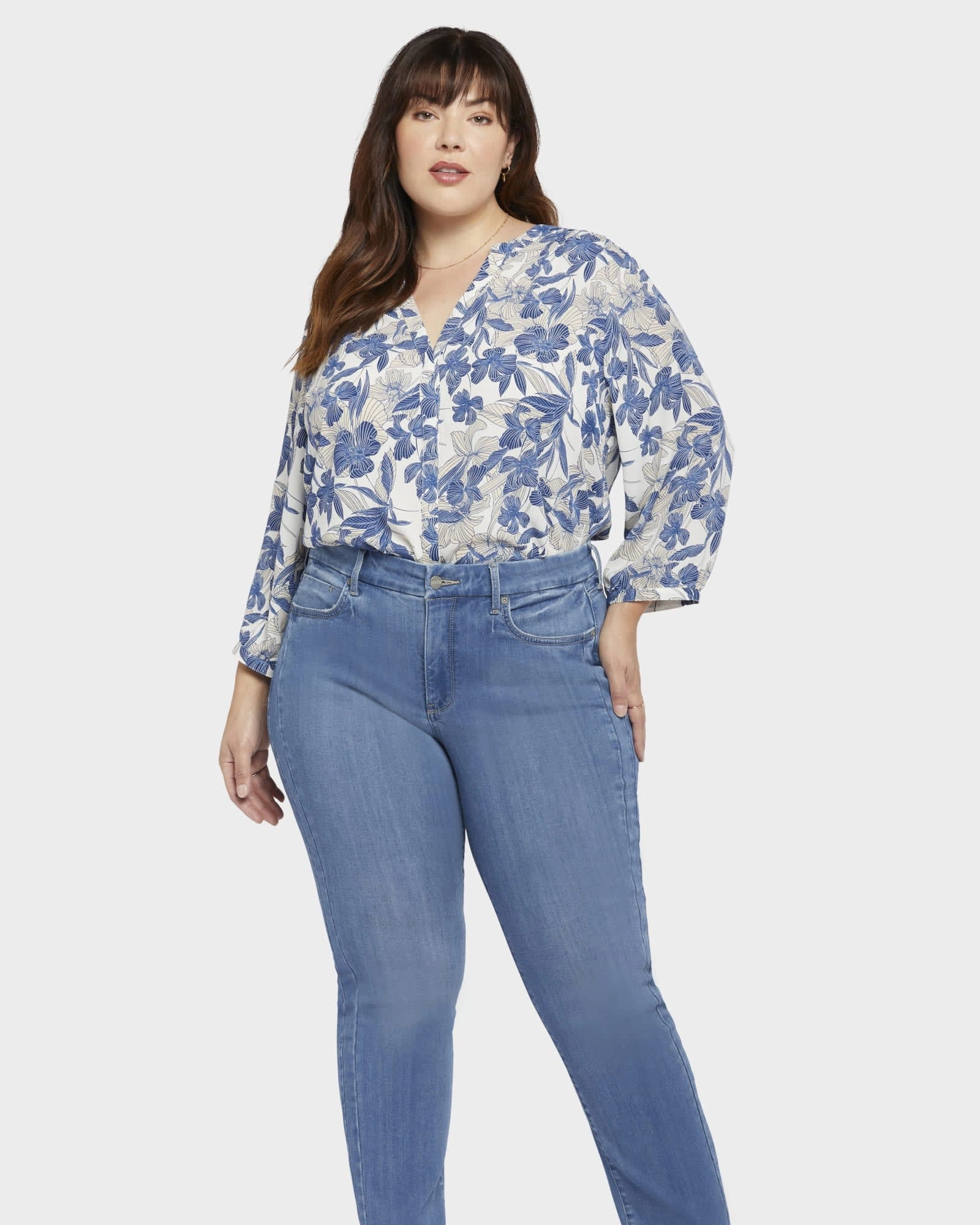 Work Meeting Beach Day Adaptive Look Slimmer Marilyn Straight Jean | Lovely