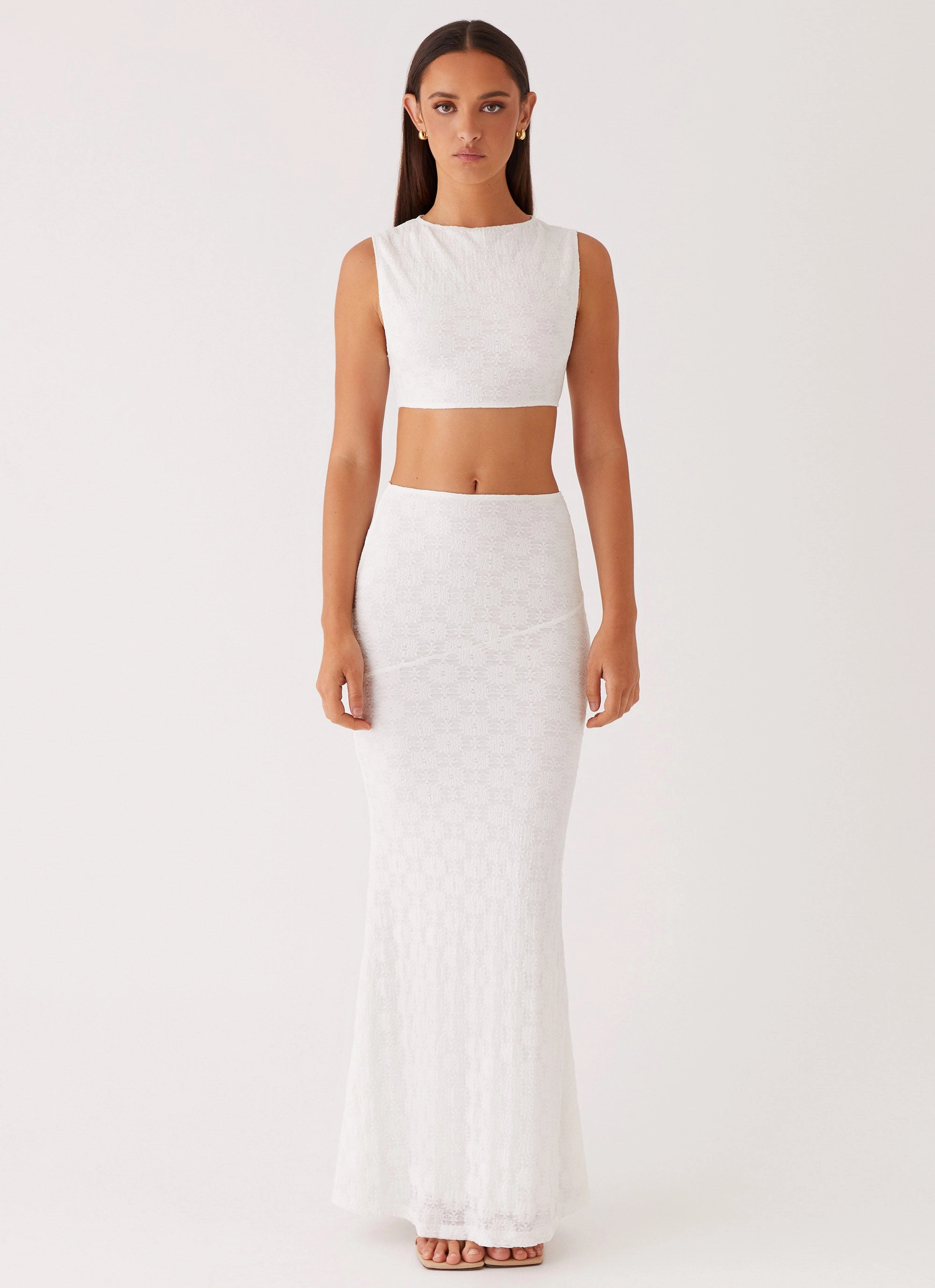Issey Crop Top - White engineers Ultra Soft Lining