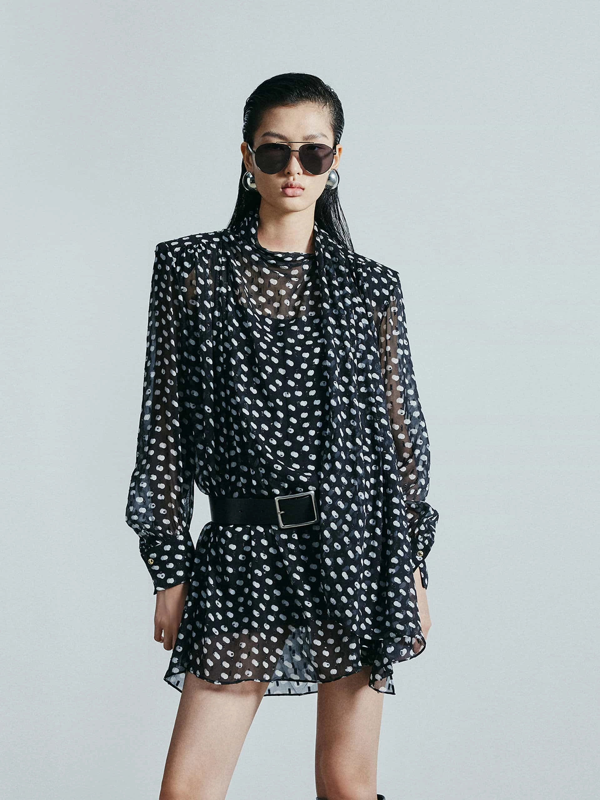 Summer Ready Vibrant patterned dress Polka Dot Silk Dress