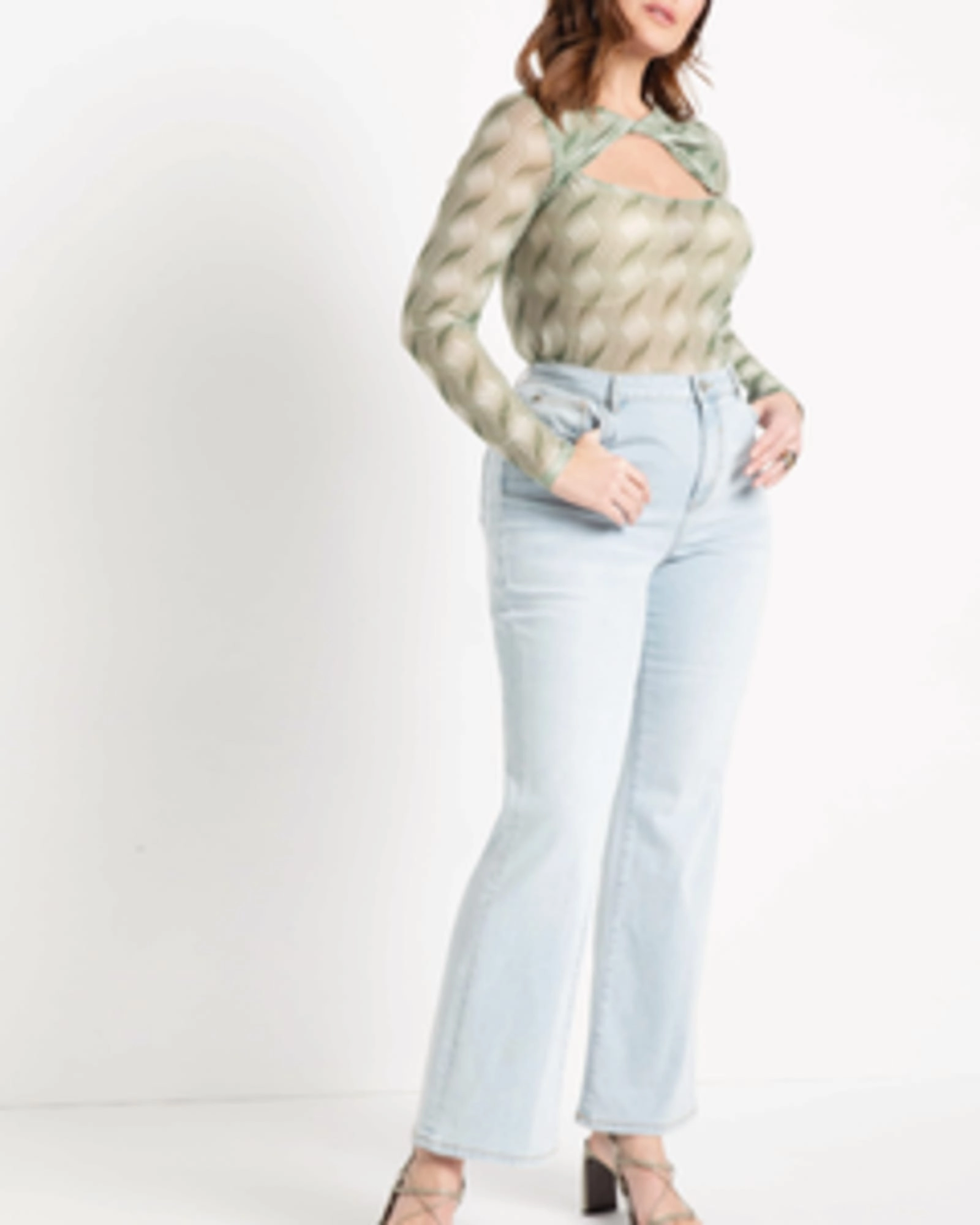 Naomi Flare Leg Jean | Light Wash Eco Friendly Production Shopping Day Vibrant Office Wear