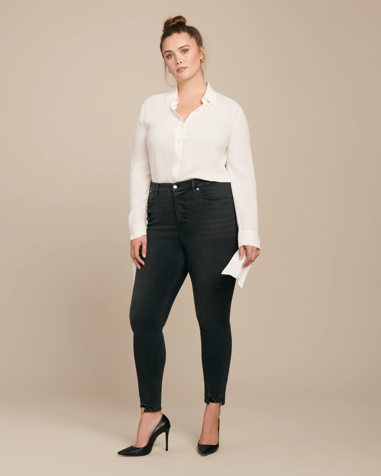 Breathable Travel Outfit Brunch Outfit Good Waist | Black