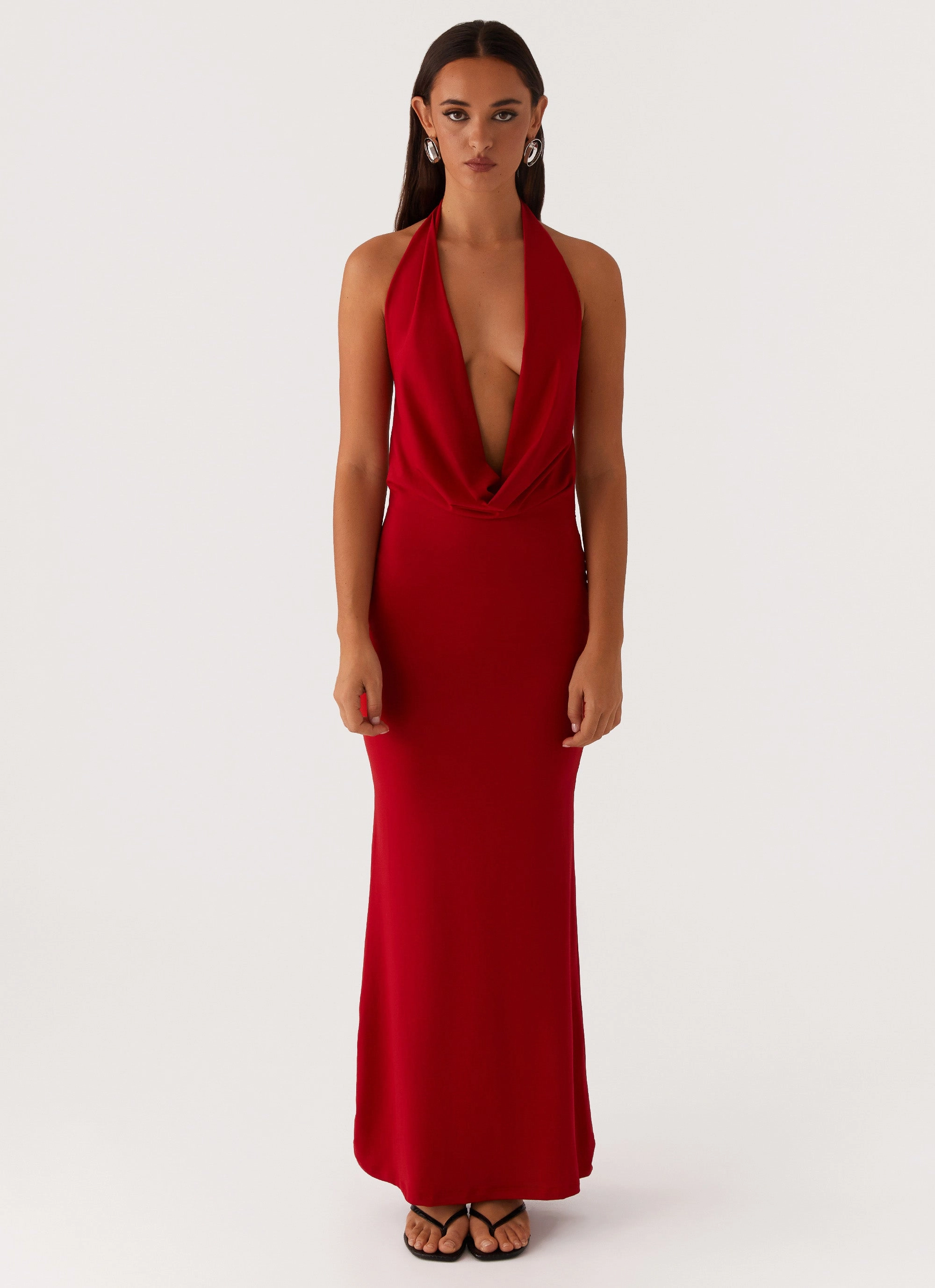 Dedicated Maxi Dress - Red Quick Glam Breathable Design