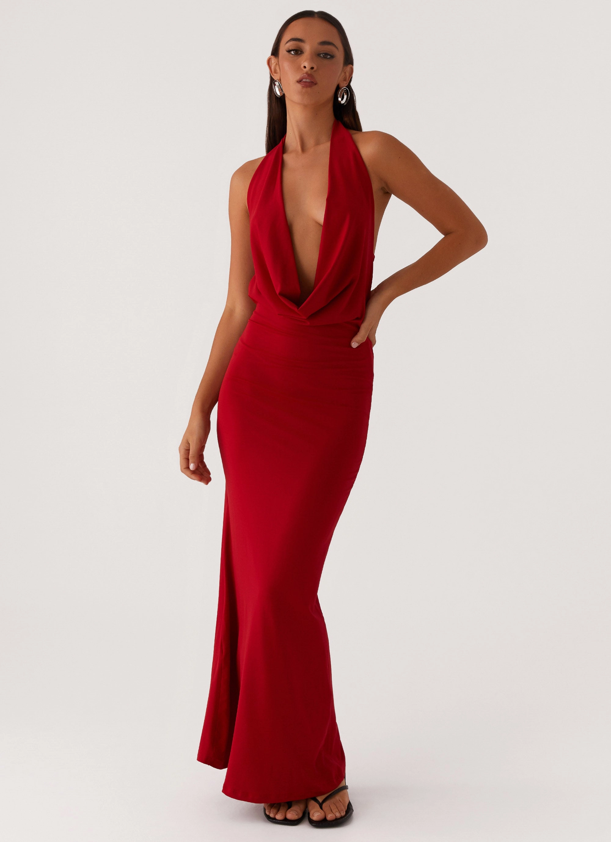 hypoallergenic Flawless Fit Dedicated Maxi Dress - Red