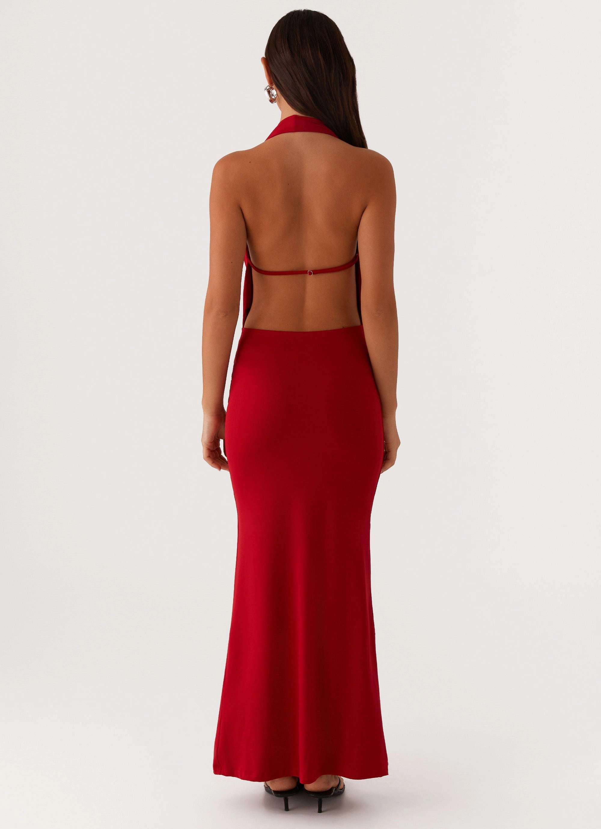Recycled-Material Dedicated Maxi Dress - Red
