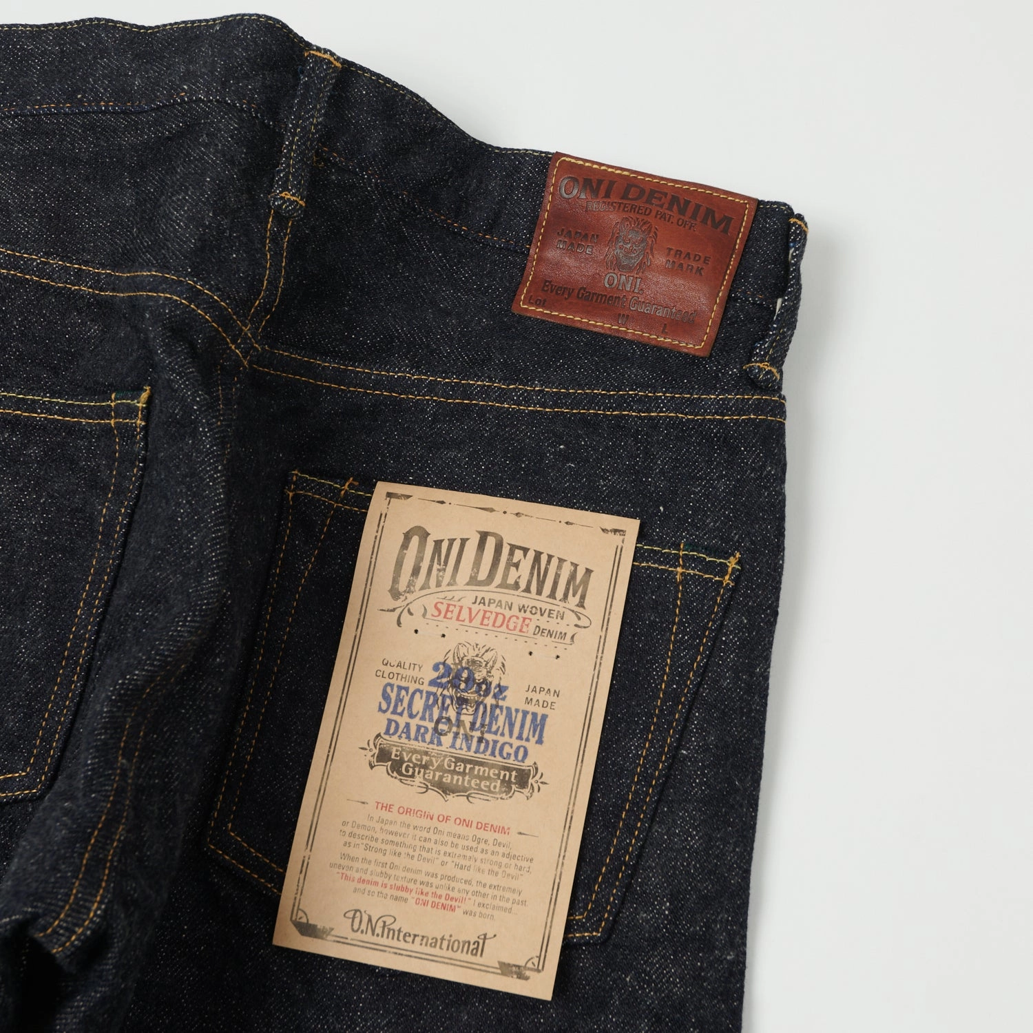 ONI Denim 902-DIZR 20oz 'Dark Indigo Secret Denim' Regular Tapered Jean - One Wash Sunny Vibes Casual Layer game