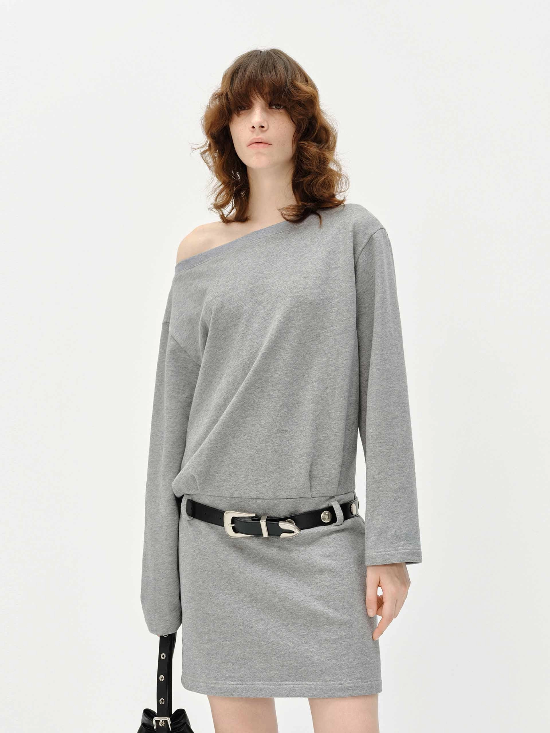 Off Shoulder Cotton Dress Refined Style