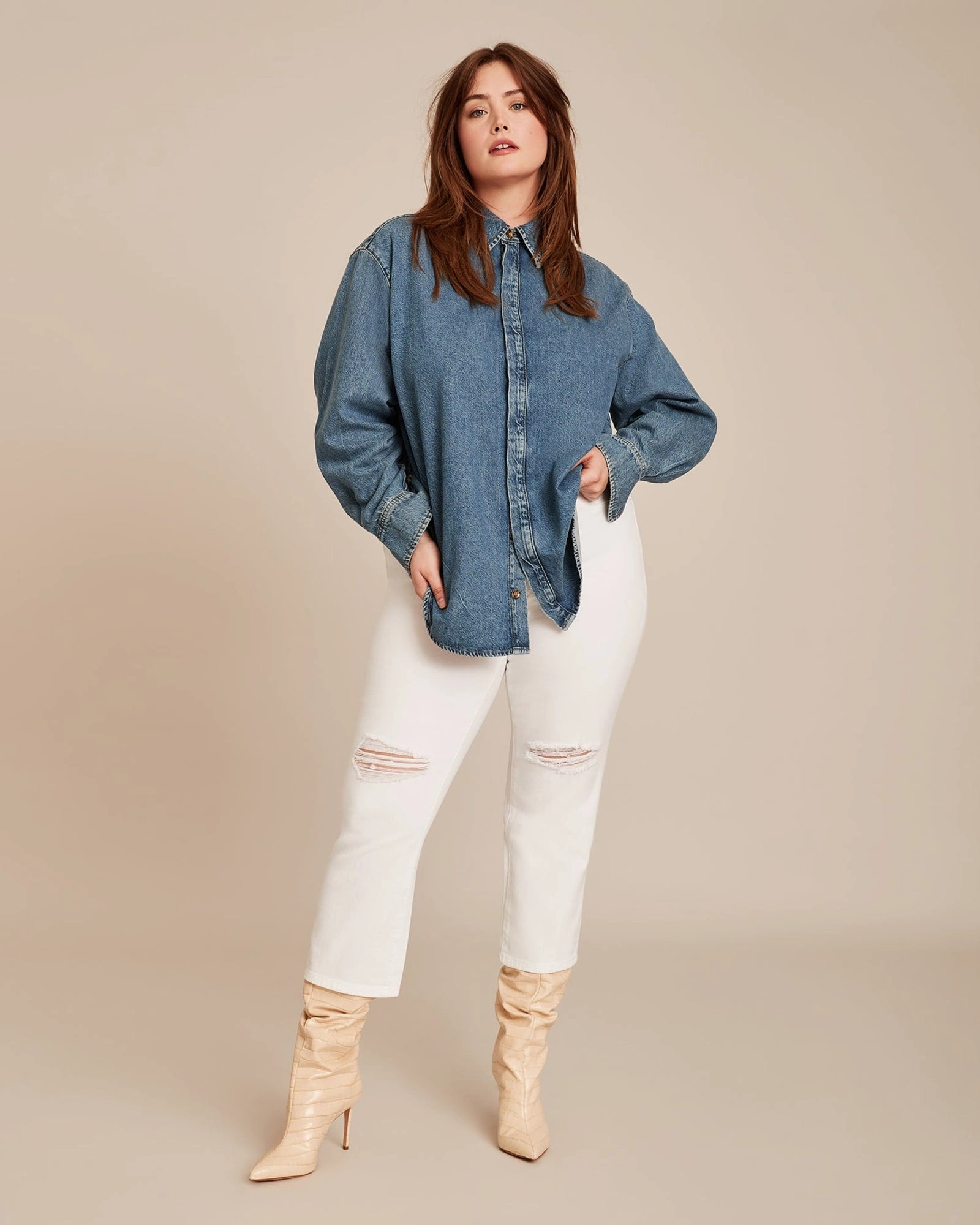 Patti Straight Jean | WHITE Neutral Vibrant Chill Outfit
