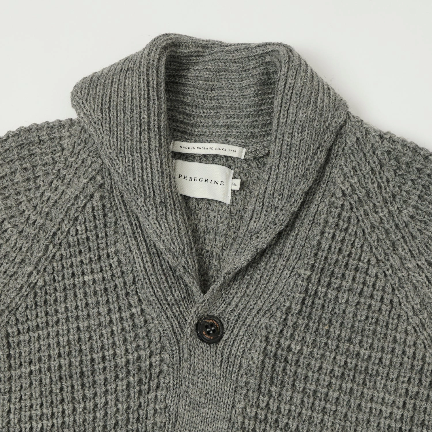Off Duty Durable Blend Peregrine Waffle Knit Shawl Collar Cardigan - Steel