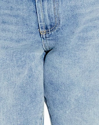 Stylish Daily Wear Parent Style Supa Split Short | Light Wash