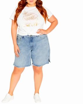 Supa Split Short | Light Wash Morning Stroll Outdoor Adventure Date Night