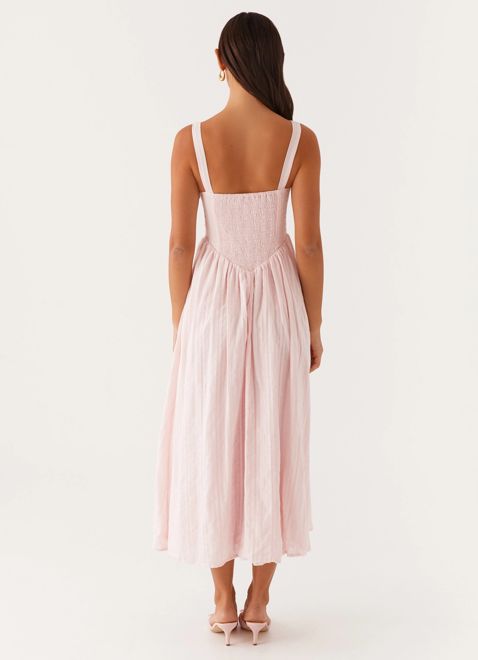 Pascuelle Midi Dress - Pink Silky Movement Essential Piece